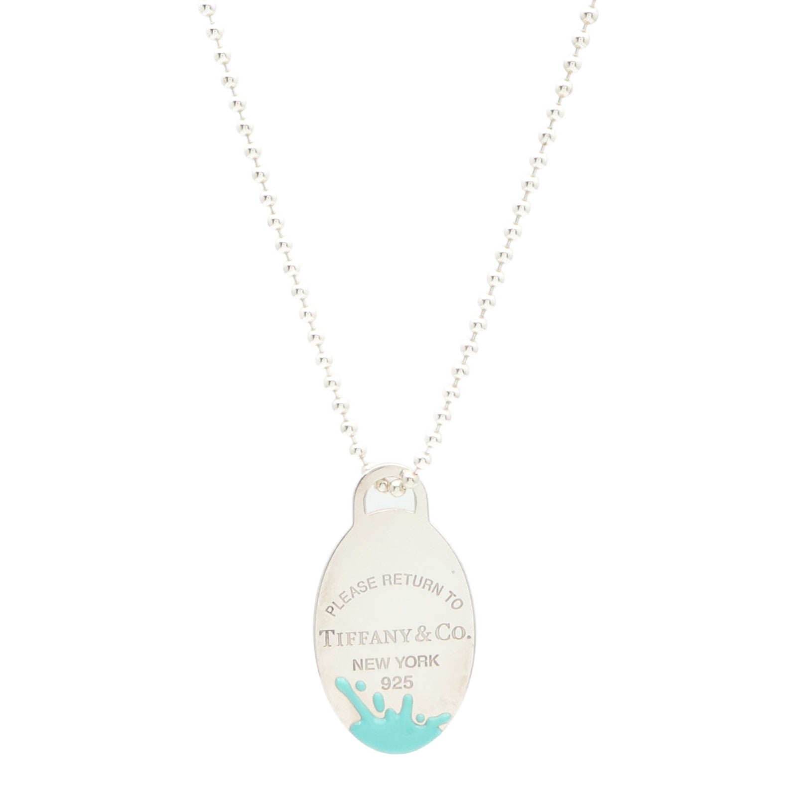 TIFFANY＆CO 925純銀/琺瑯Return To Tiffany Splash項鍊