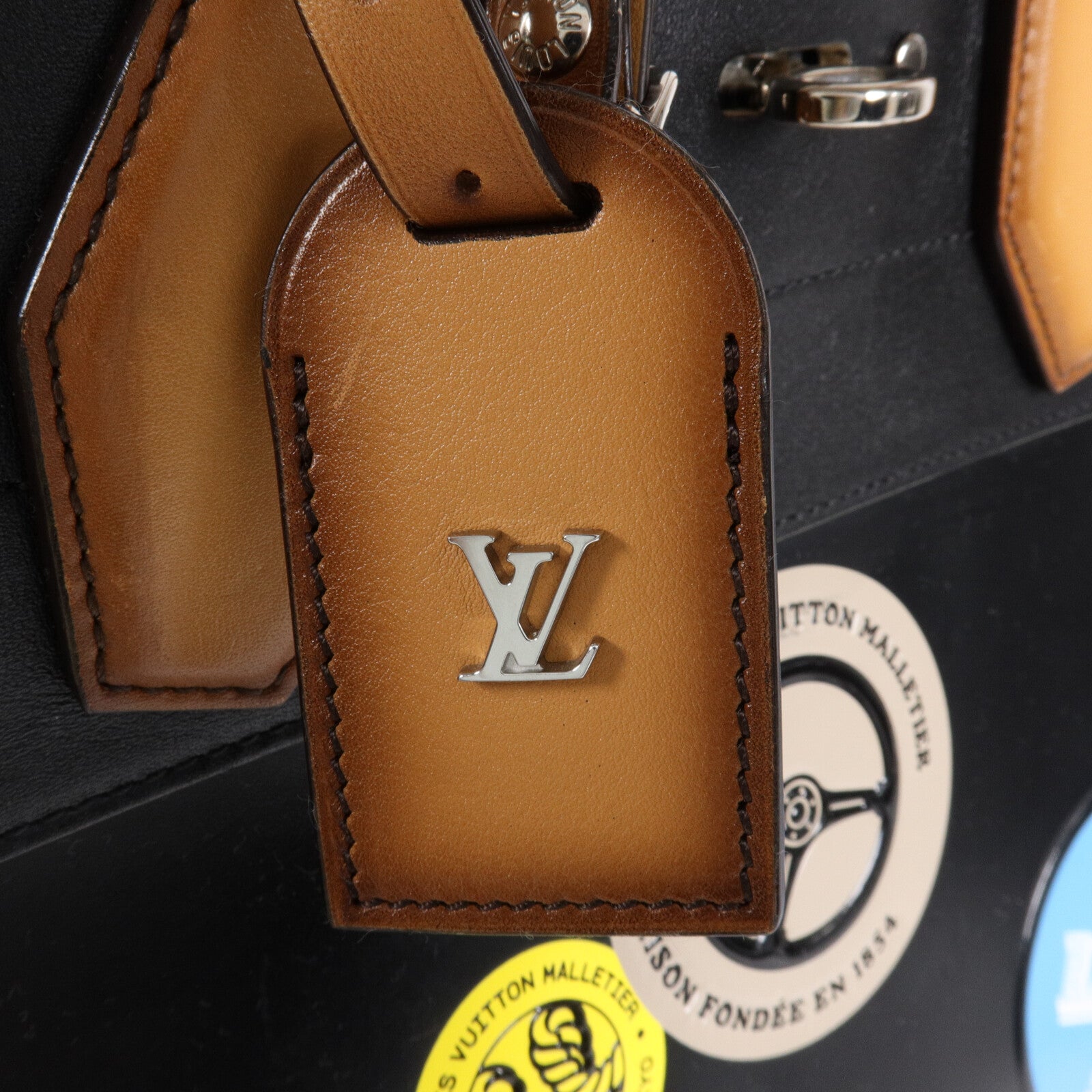 LOUIS VUITTON 牛皮皮革City Steamer MM World Tour Collection手挽肩背兩用袋