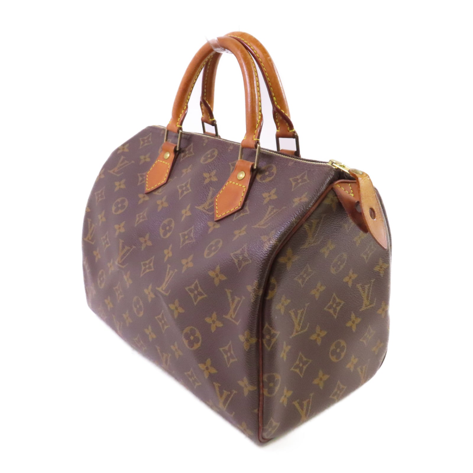 LOUIS VUITTON Monogram Speedy 30 Hand Bag金扣手挽袋啡色