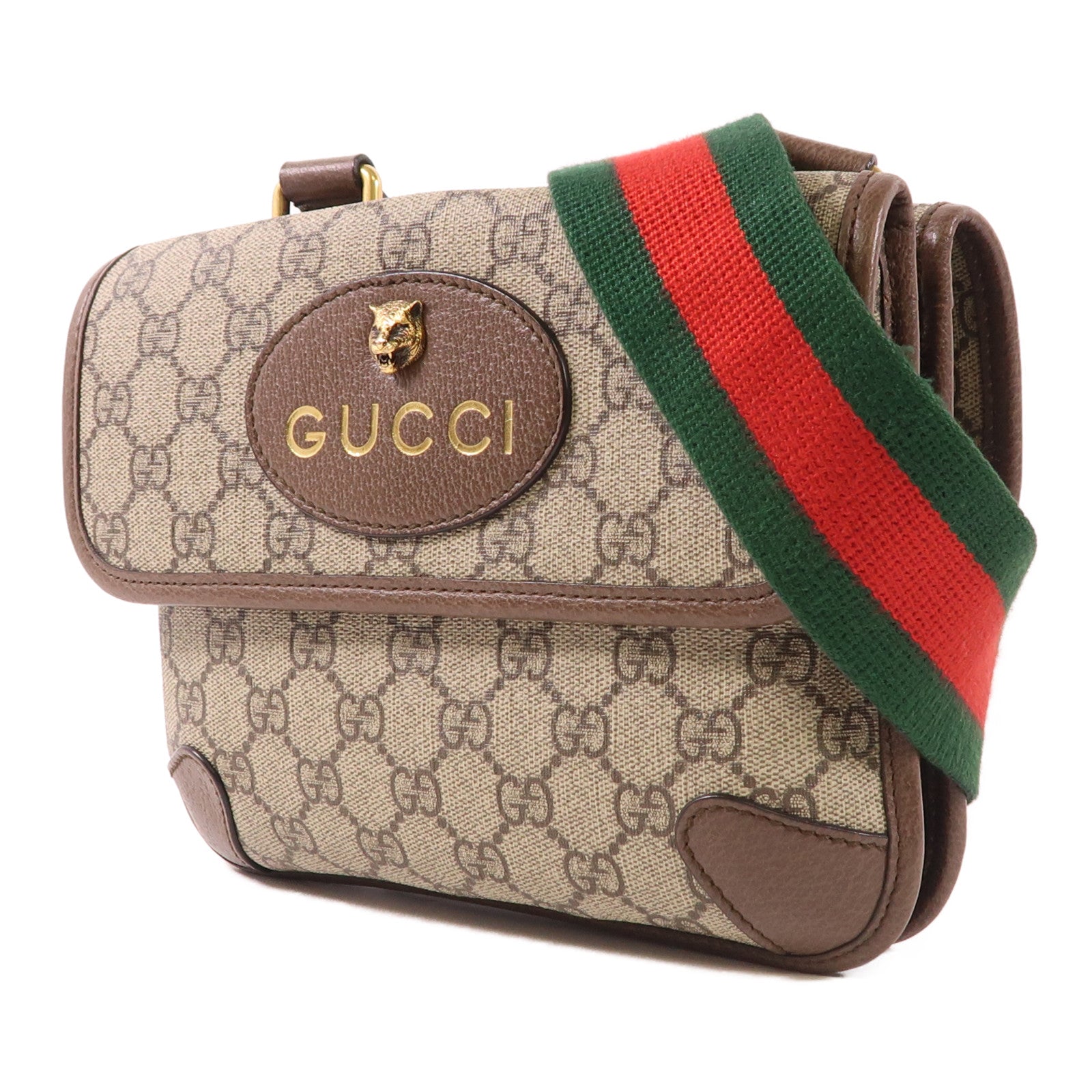 GUCCI GG GHW Neo Vintage Small Shoulder Bag 501050 Coated Canvas Brown