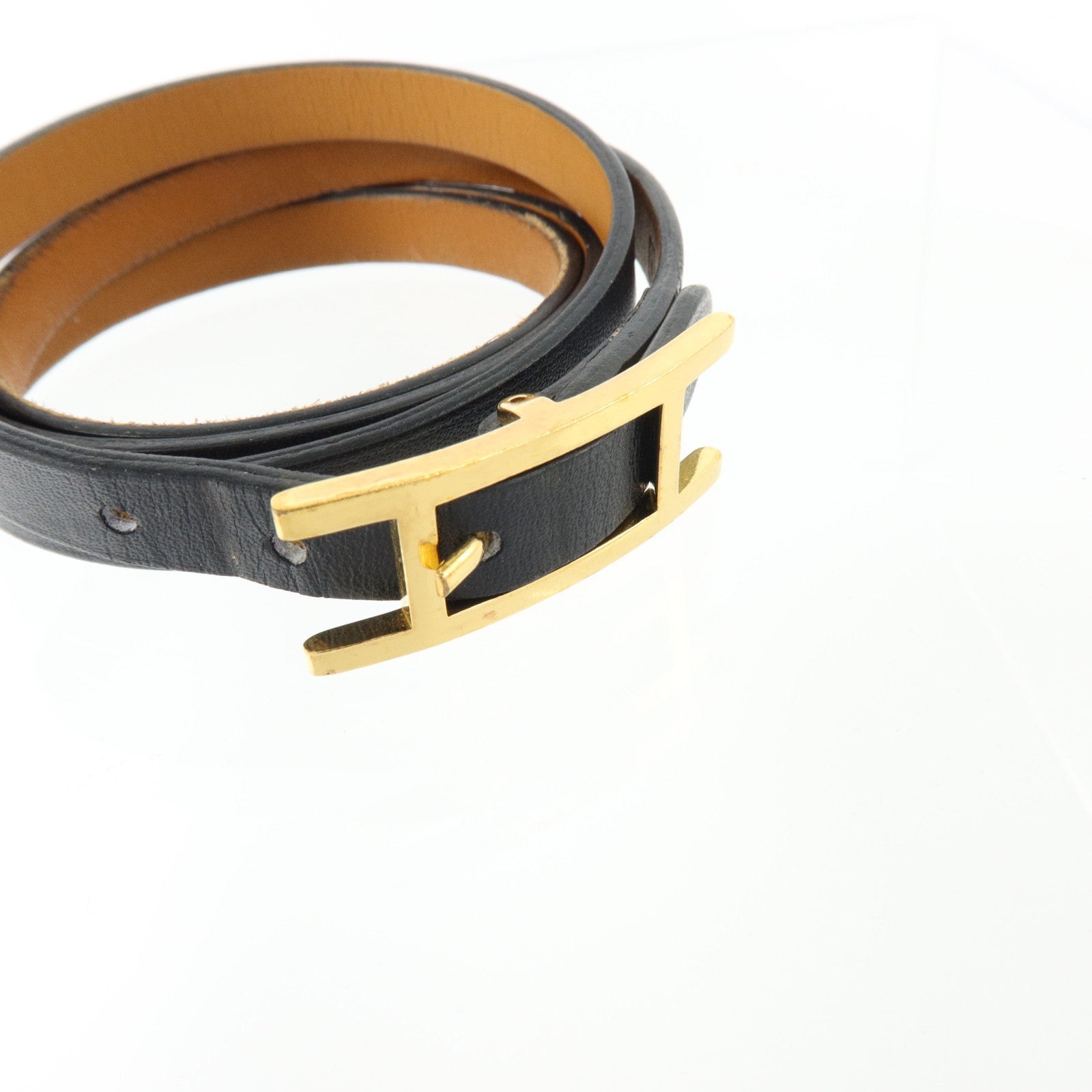 HERMES Swift皮革Behapi 4 Tours Bracelet金扣手鏈
