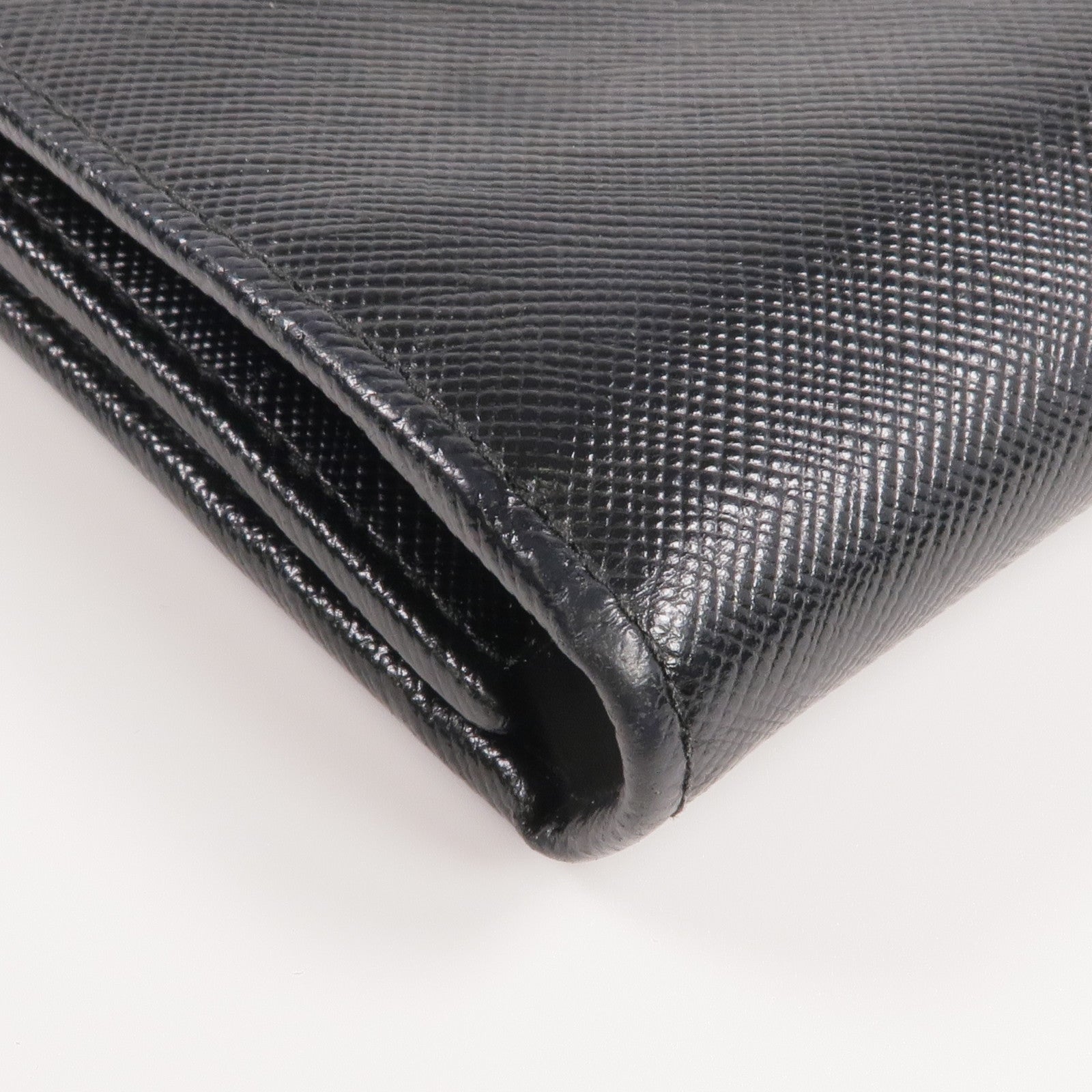 PRADA 牛皮皮革Wallet金扣錢包