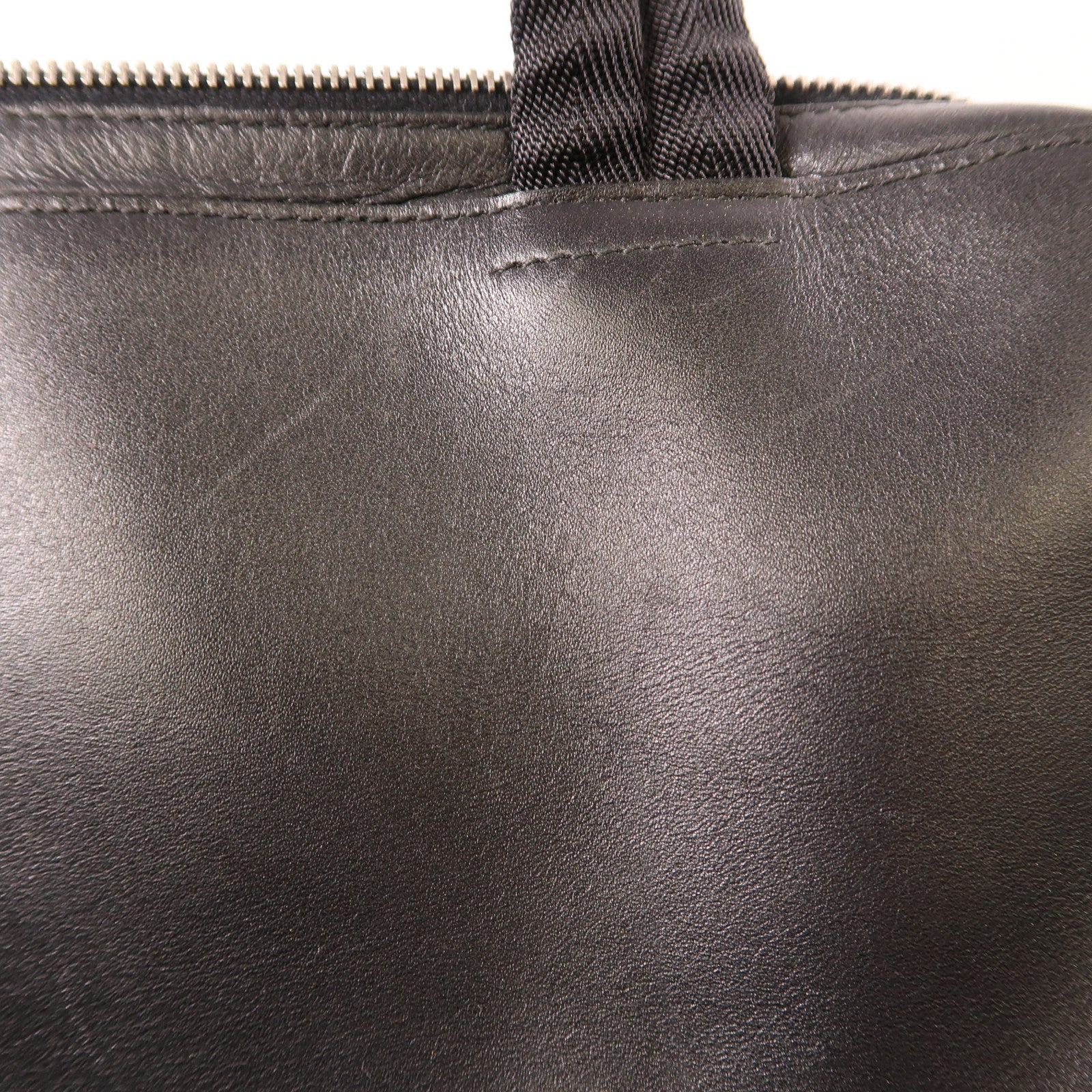 PRADA 牛皮皮革Vitello City銀扣手挽袋黑色