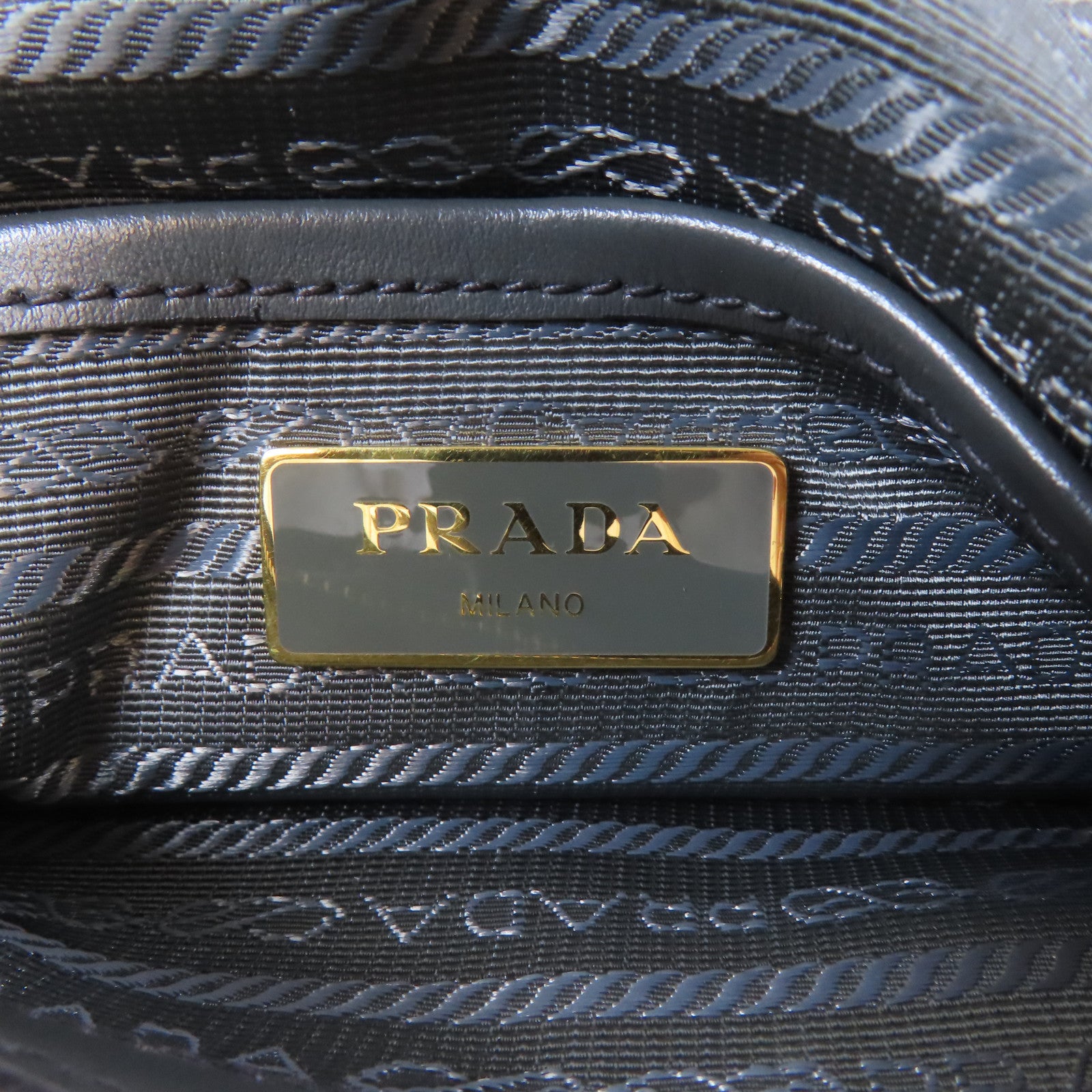 PRADA 尼龍2 Way Shoulder Bag金扣手挽肩背兩用袋灰色