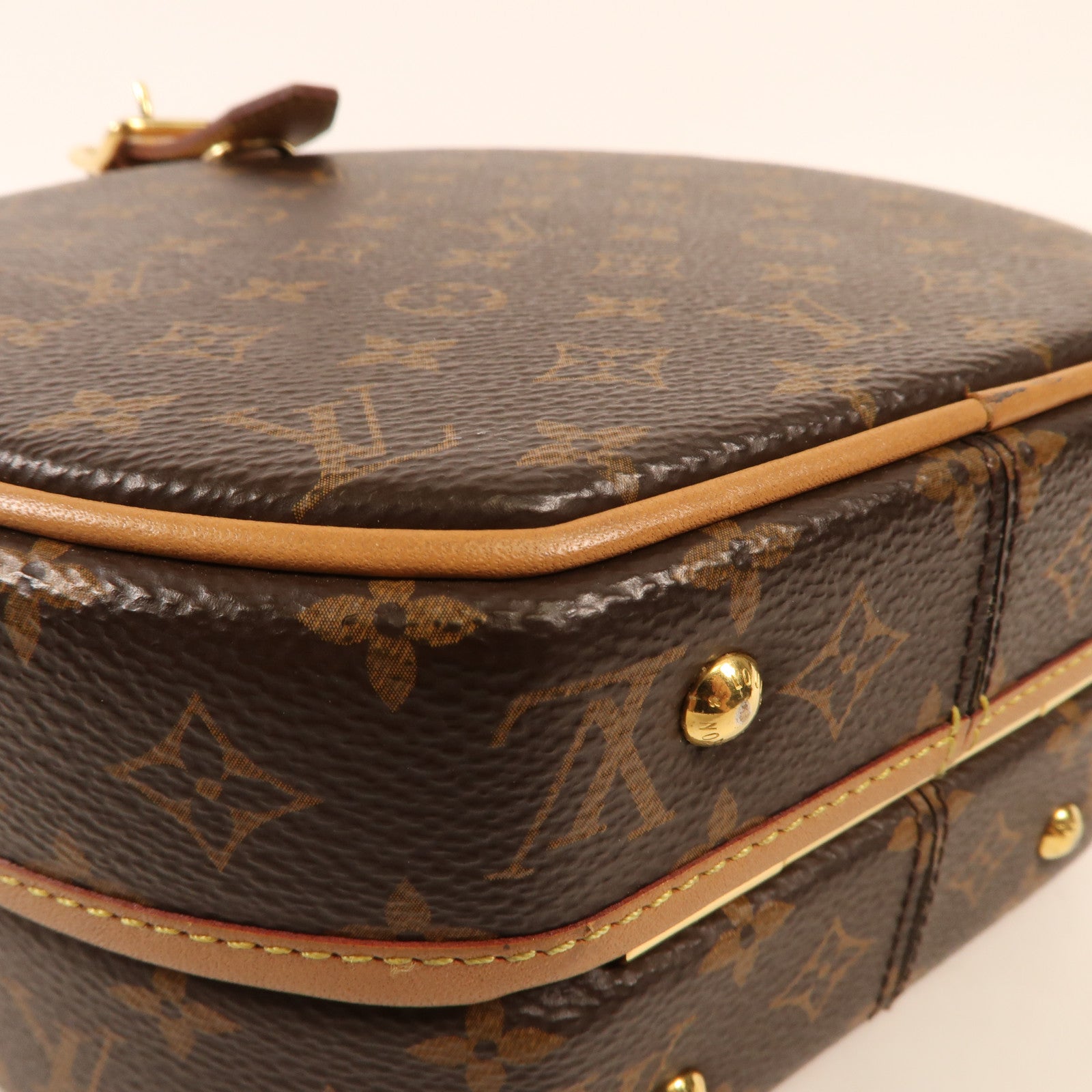 LOUIS VUITTON Monogram Petite Boite Chapeau金扣手挽肩背兩用袋
