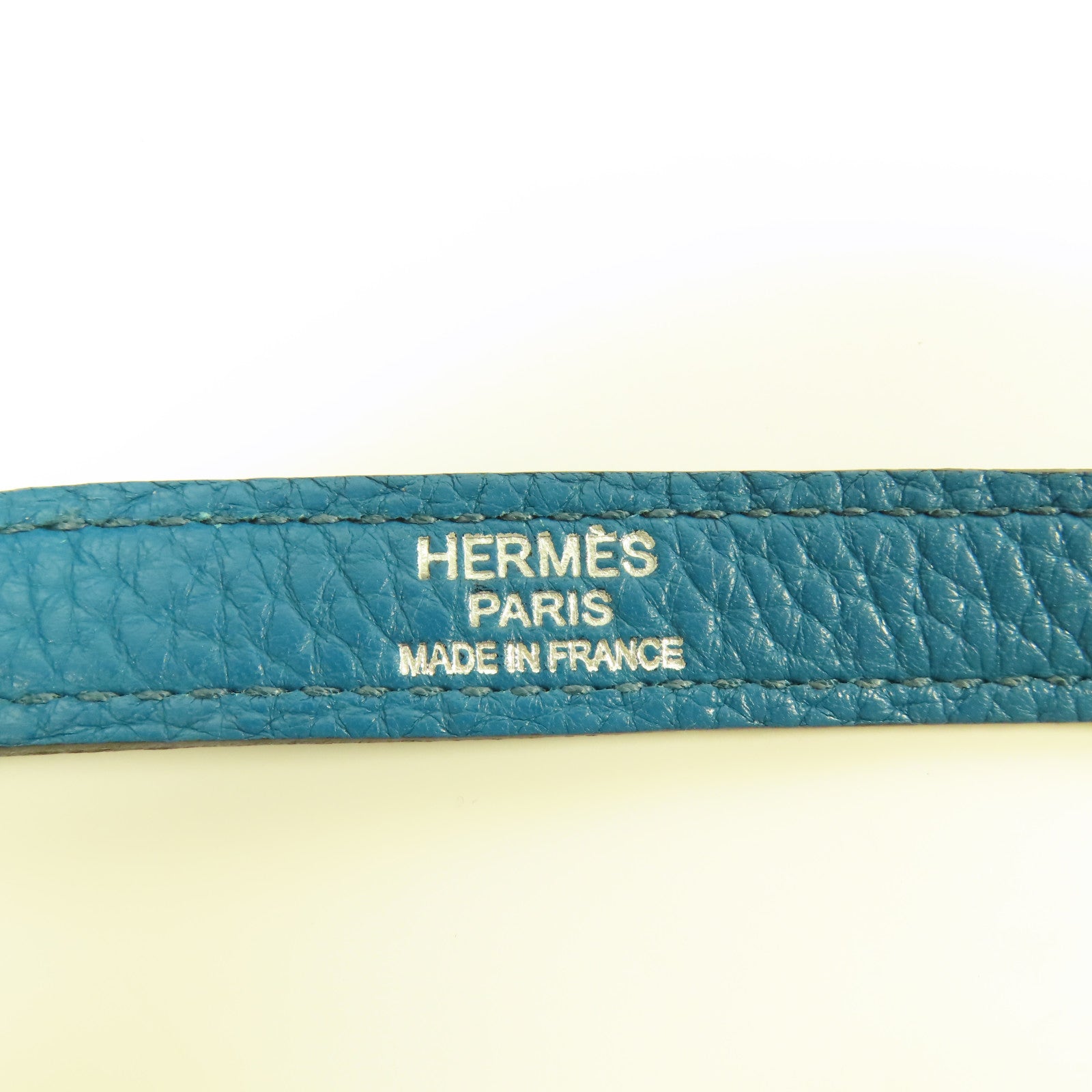 HERMES Togo皮革Kelly 35銀扣手挽肩背兩用袋Blue Turquoise