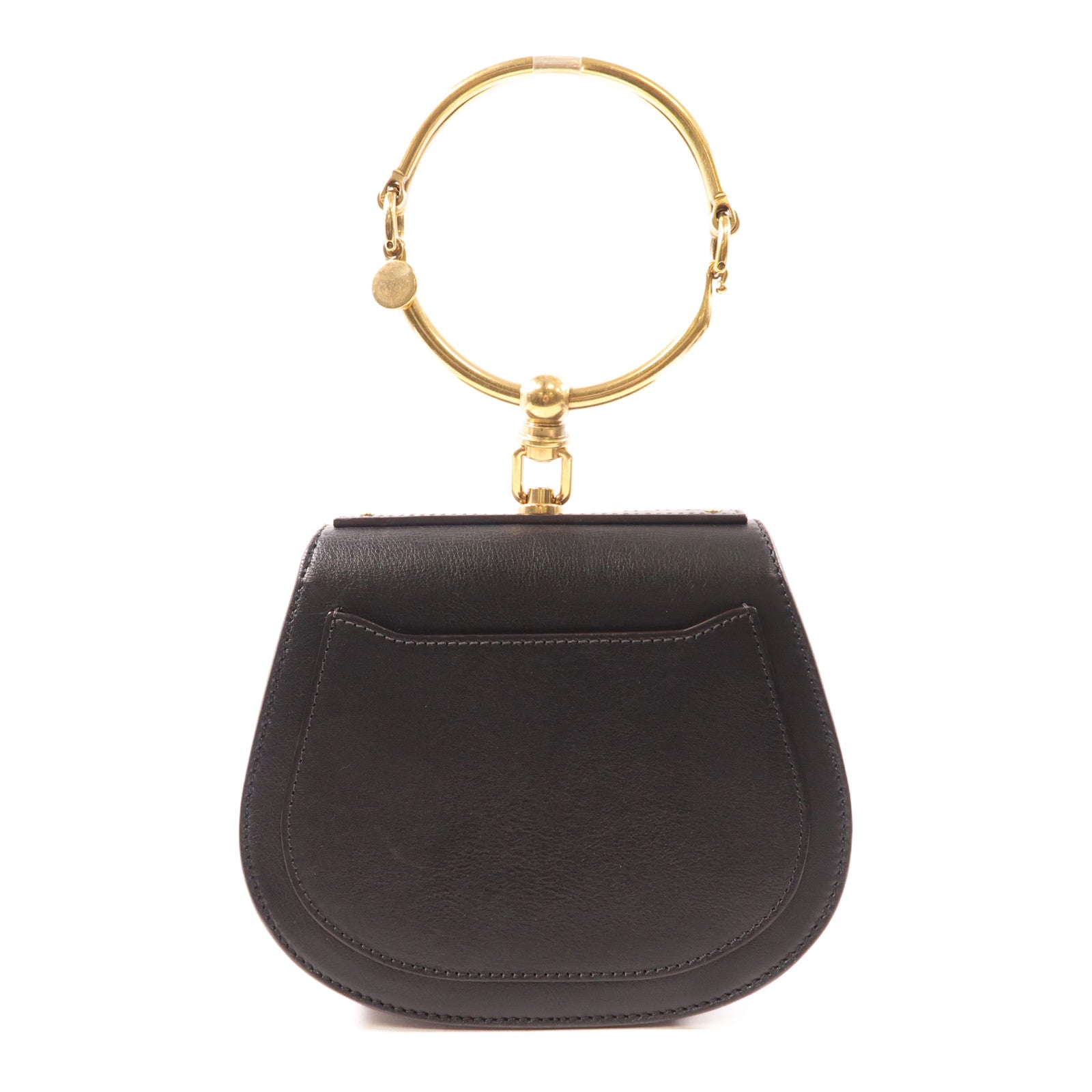 Chloe 牛皮皮革Nile Bag金扣手挽肩背兩用袋黑色