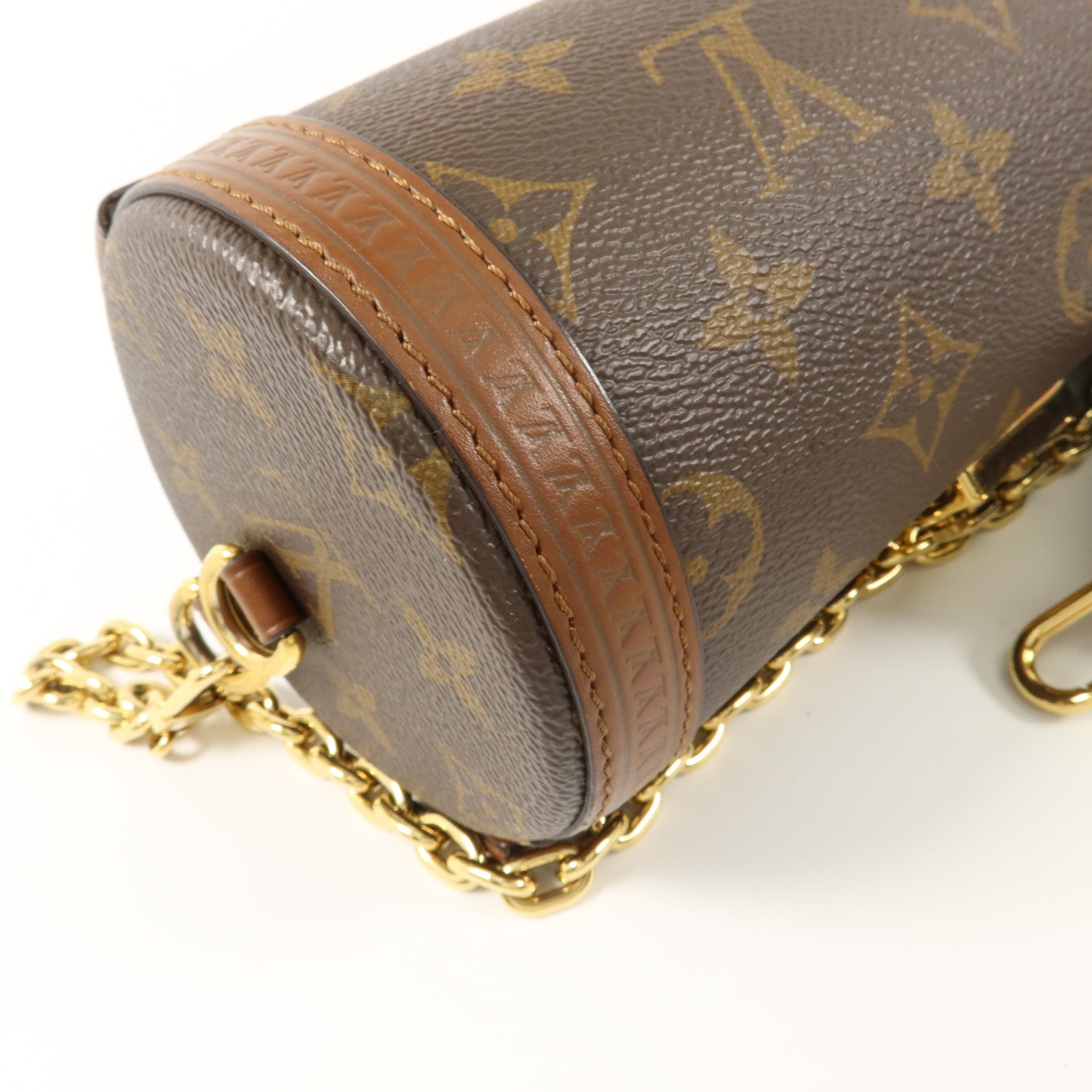 LOUIS VUITTON Monogram Papillon Trunk金扣手挽肩背兩用袋棕色
