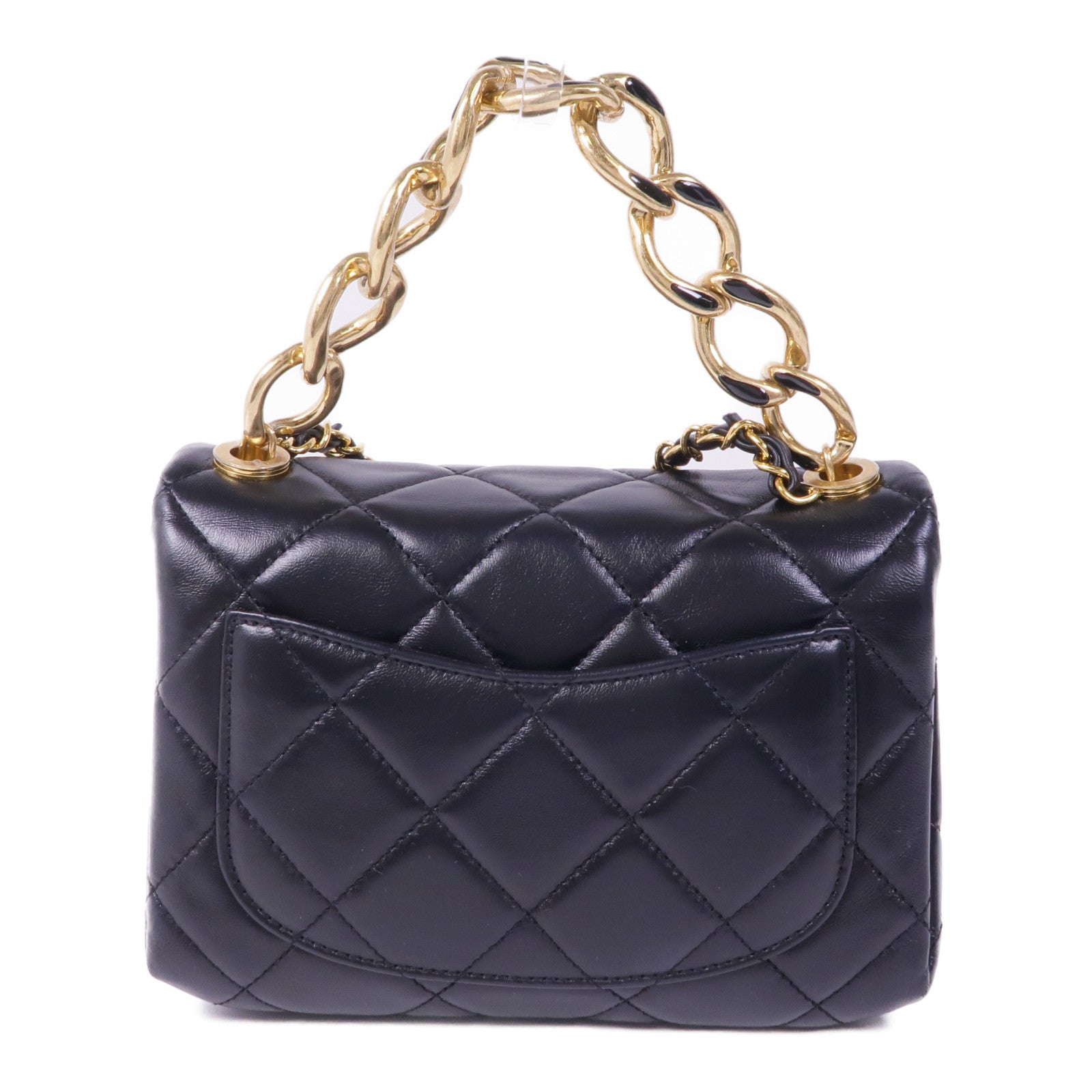 CHANEL 羊皮皮革Chain Shoulder Bag金扣手挽肩背兩用袋