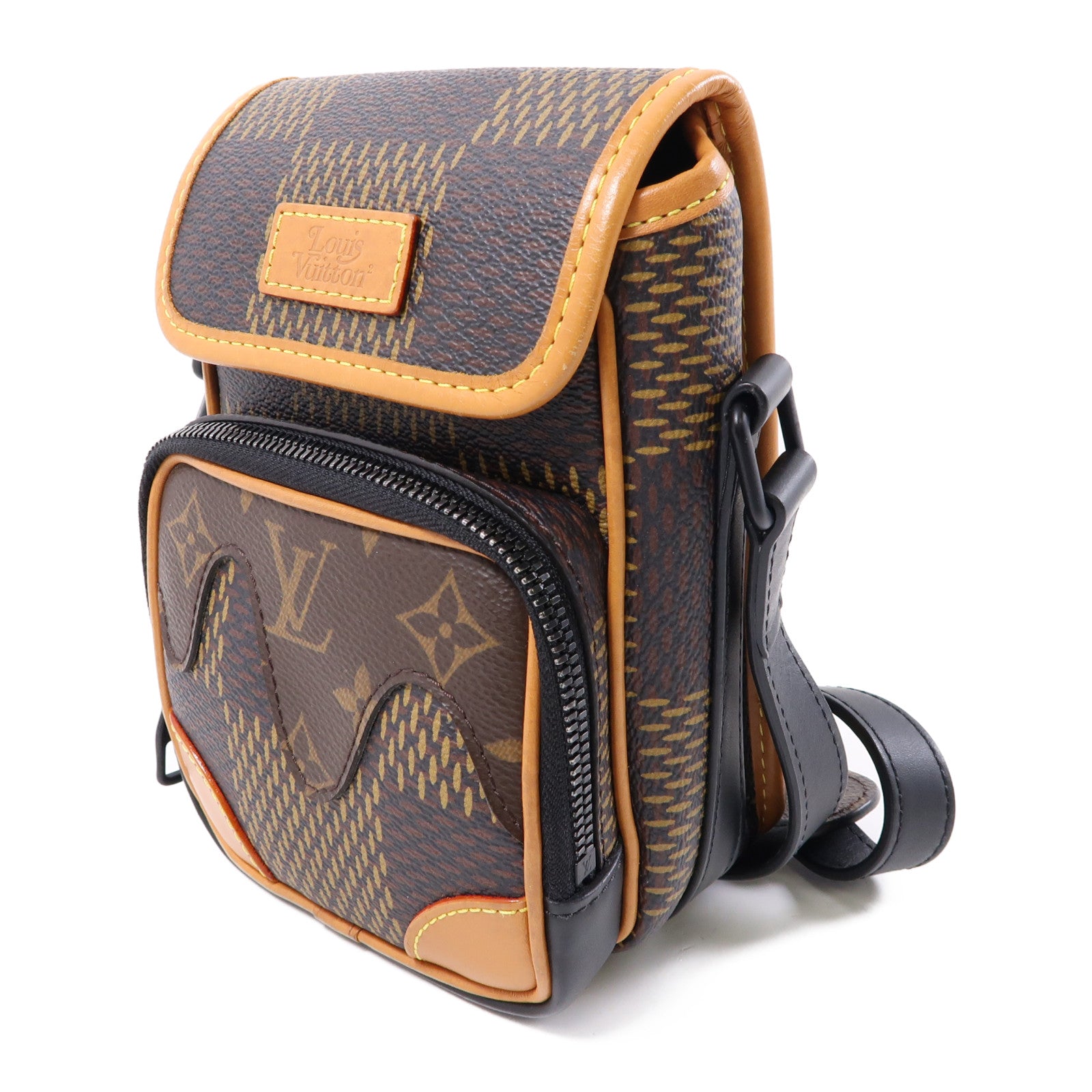 LOUIS VUITTON Monogram/Damier Nano Amazone肩背袋啡色