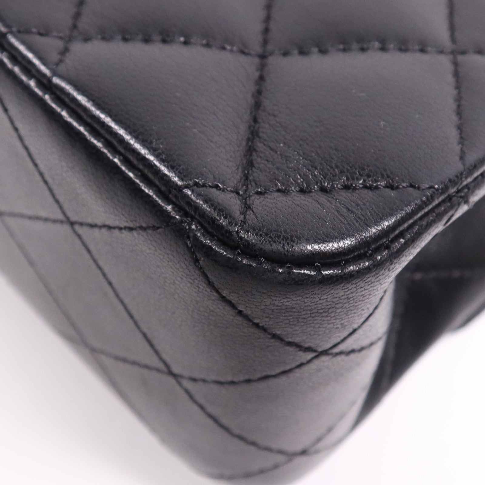 CHANEL 羊皮皮革Classic 25銀扣鏈帶肩背袋