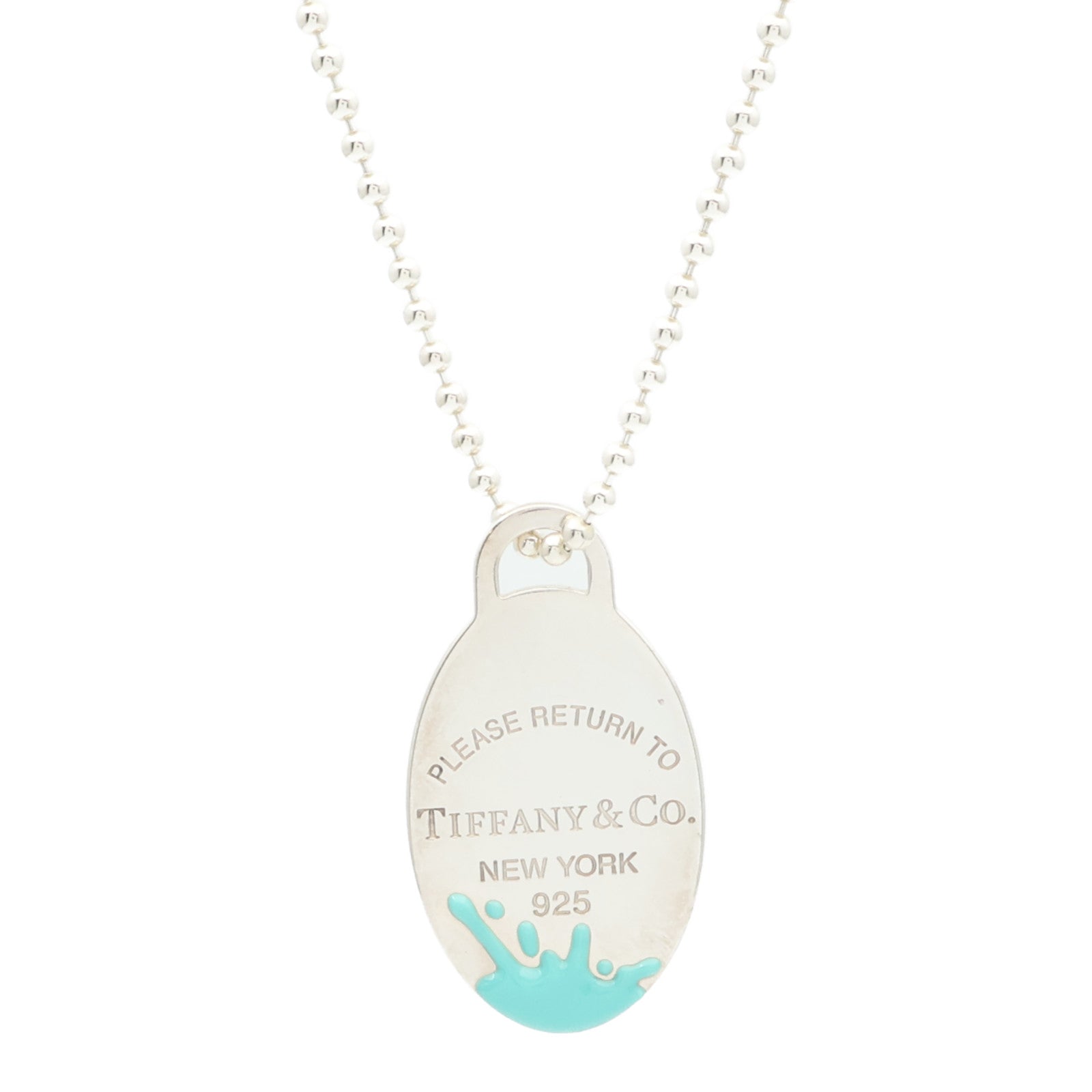 TIFFANY＆CO 925純銀/琺瑯Return To Tiffany Splash項鍊
