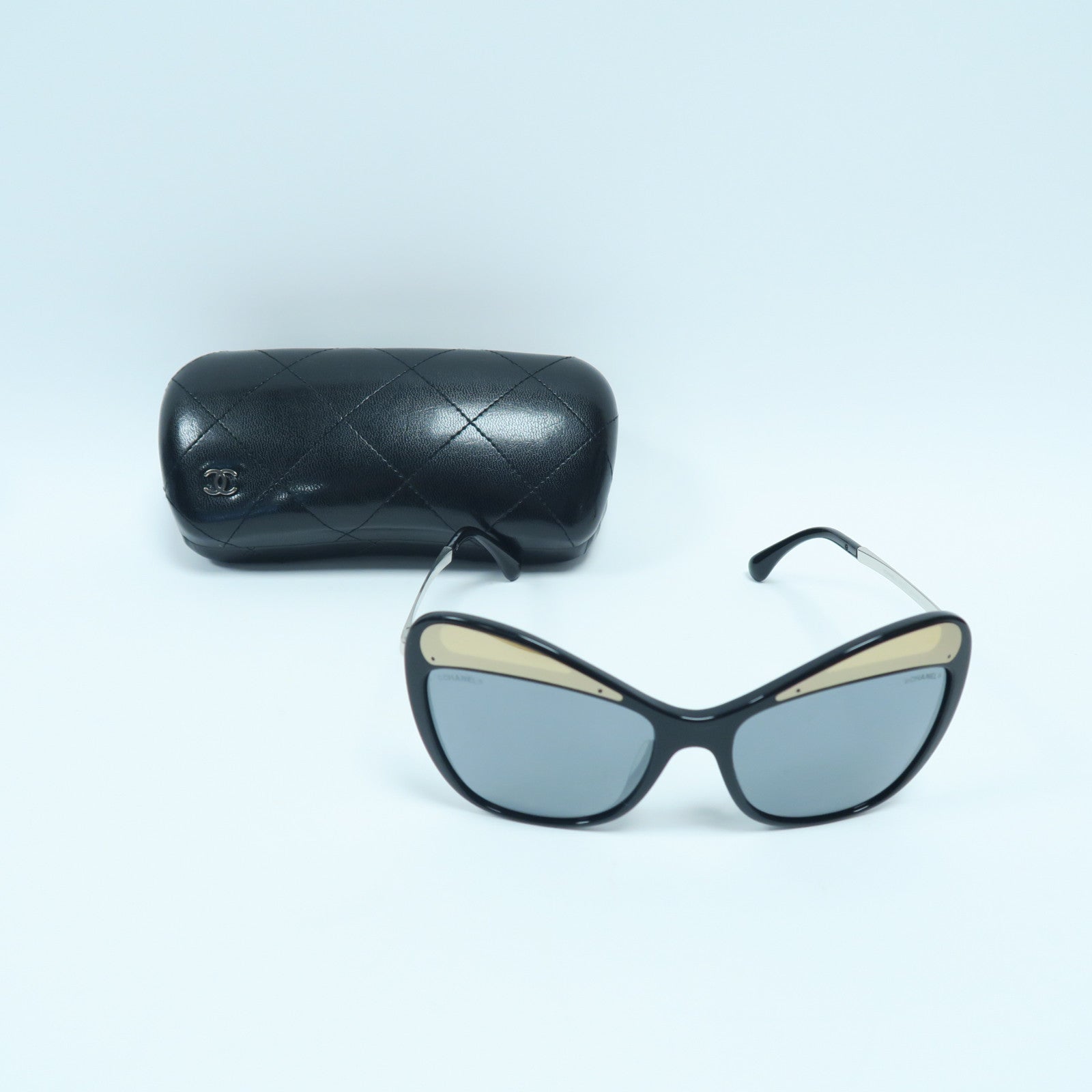 CHANEL 【激減優惠】PVC Sunglasses銀扣太陽眼鏡黑色