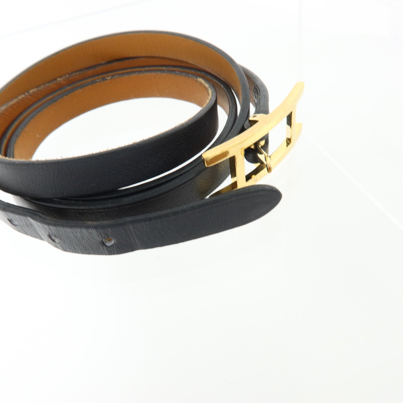 HERMES Swift皮革Behapi 4 Tours Bracelet金扣手鏈