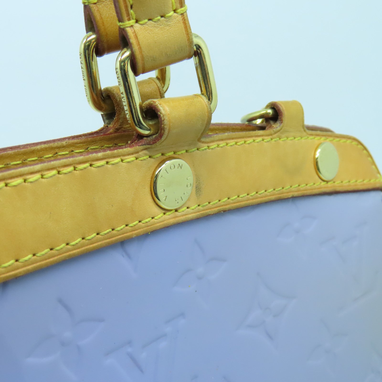 LOUIS VUITTON Vernis Brea MM 2way Shoulder Bag金扣手挽肩背兩用袋紫色
