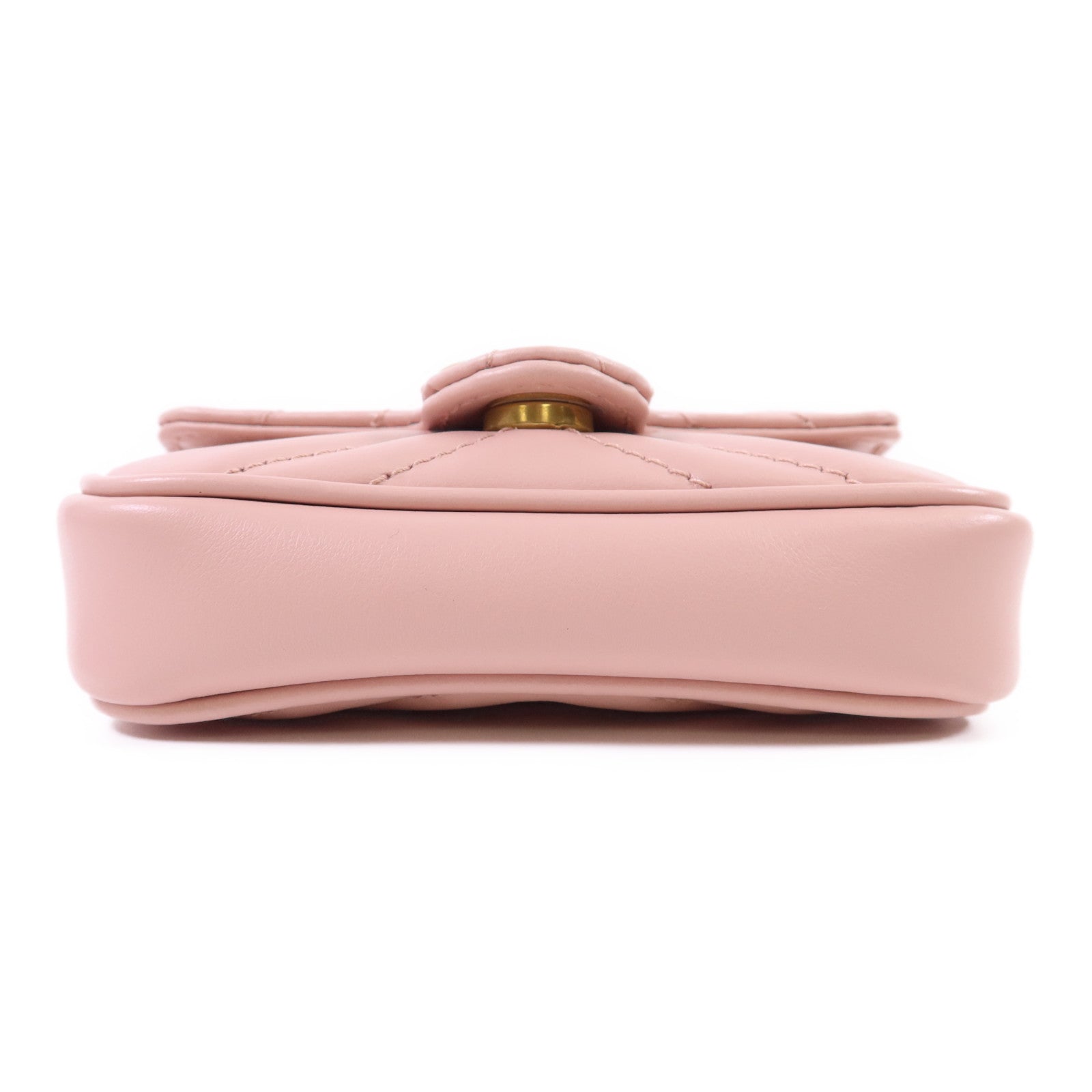 GUCCI 皮革GG Marmont Super Mini Chain Bag金扣手挽袋