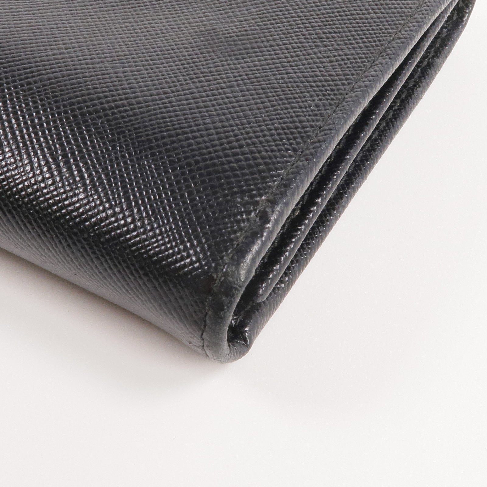 PRADA 牛皮皮革Wallet金扣錢包