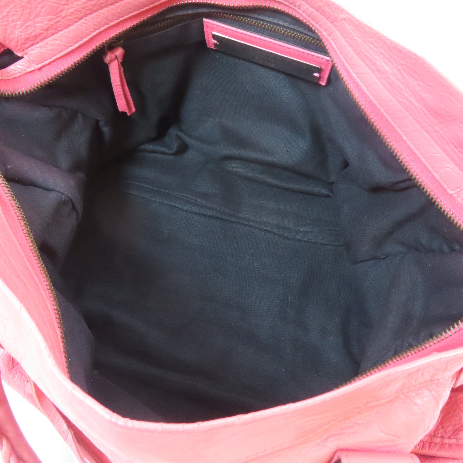 BALENCIAGA 牛皮皮革Classic City Bag黑扣手挽肩背兩用袋粉紅色