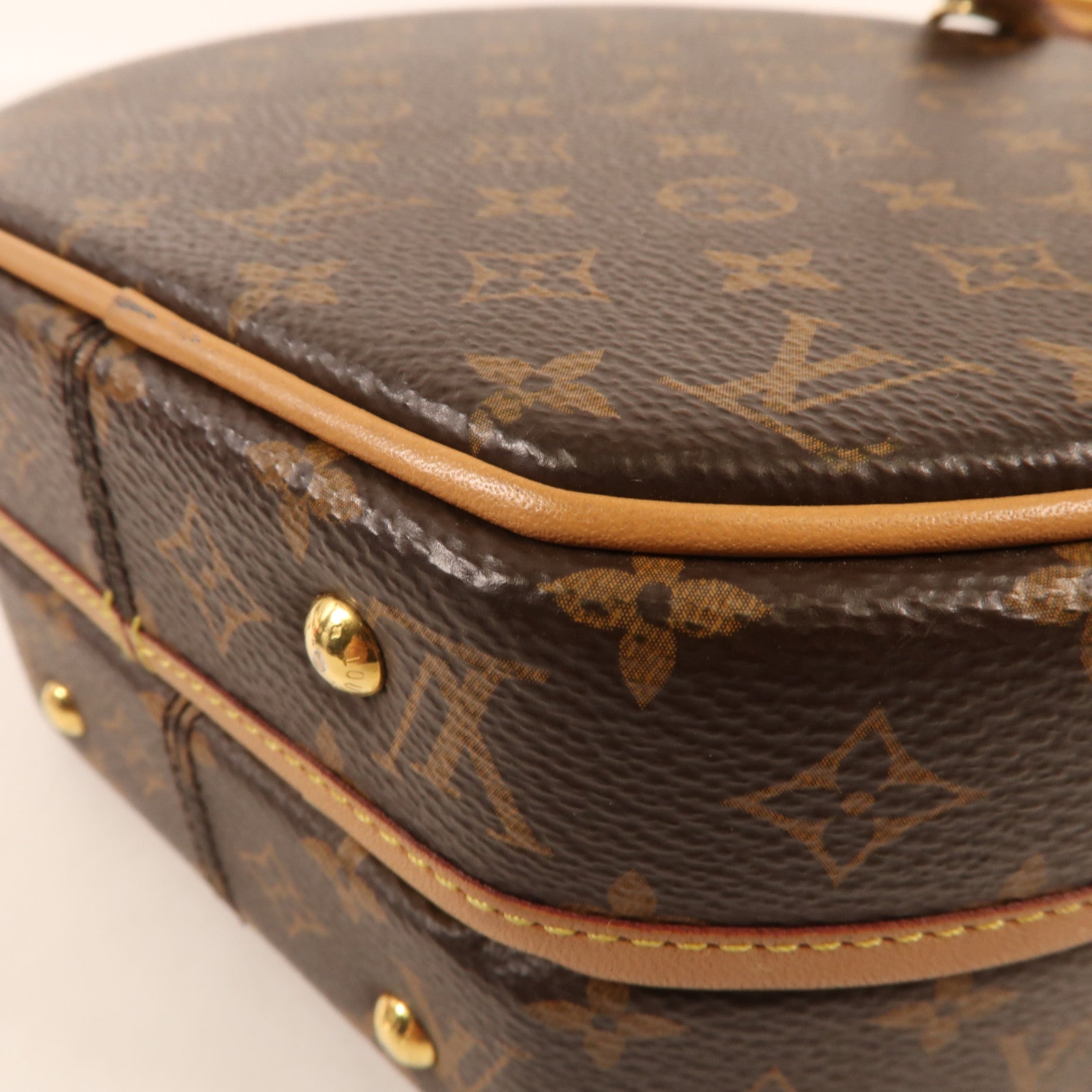 LOUIS VUITTON Monogram Petite Boite Chapeau金扣手挽肩背兩用袋
