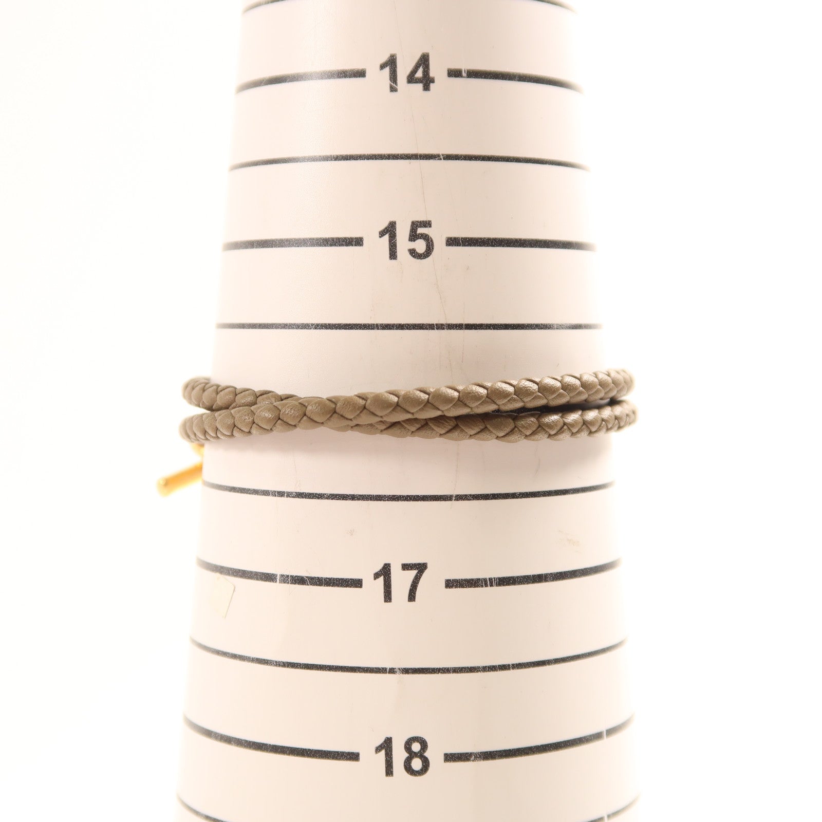 HERMES Swift皮革Glenan Double Tour Bracelet金扣手帶Etoupe