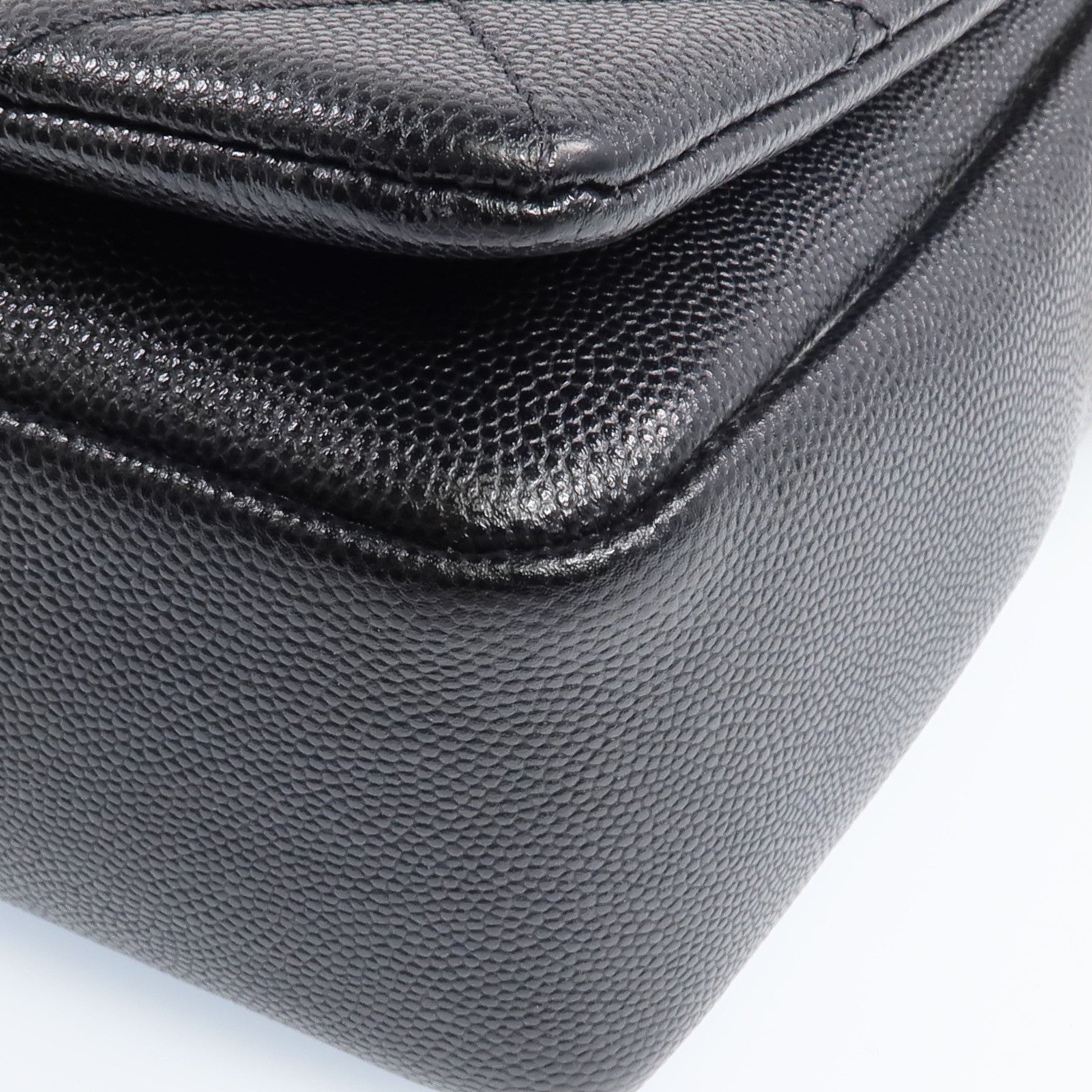 CHANEL 牛皮皮革2 Way Shoulder金扣手挽肩背兩用袋
