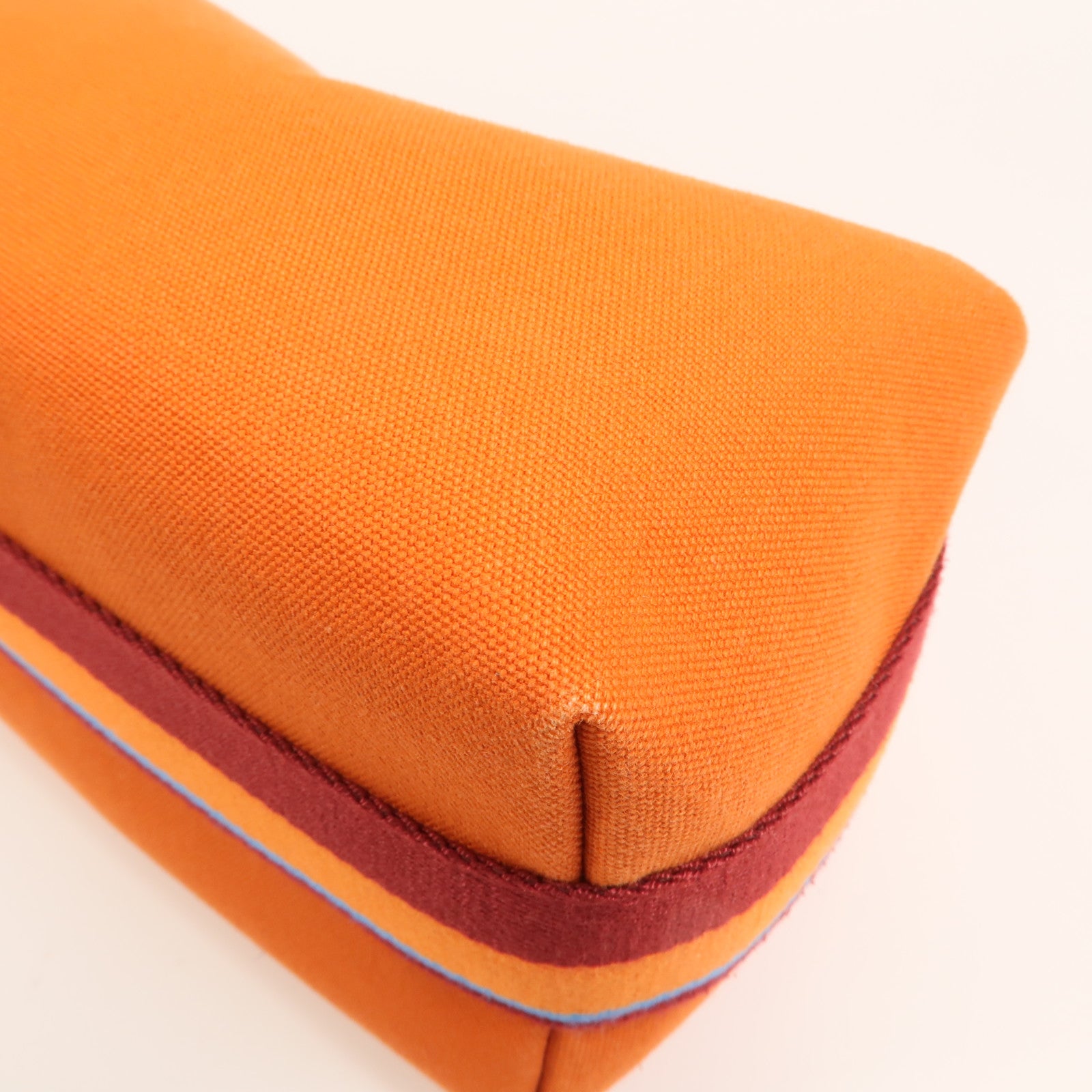 HERMES 帆布Bride A Brac PM銀扣手挽袋