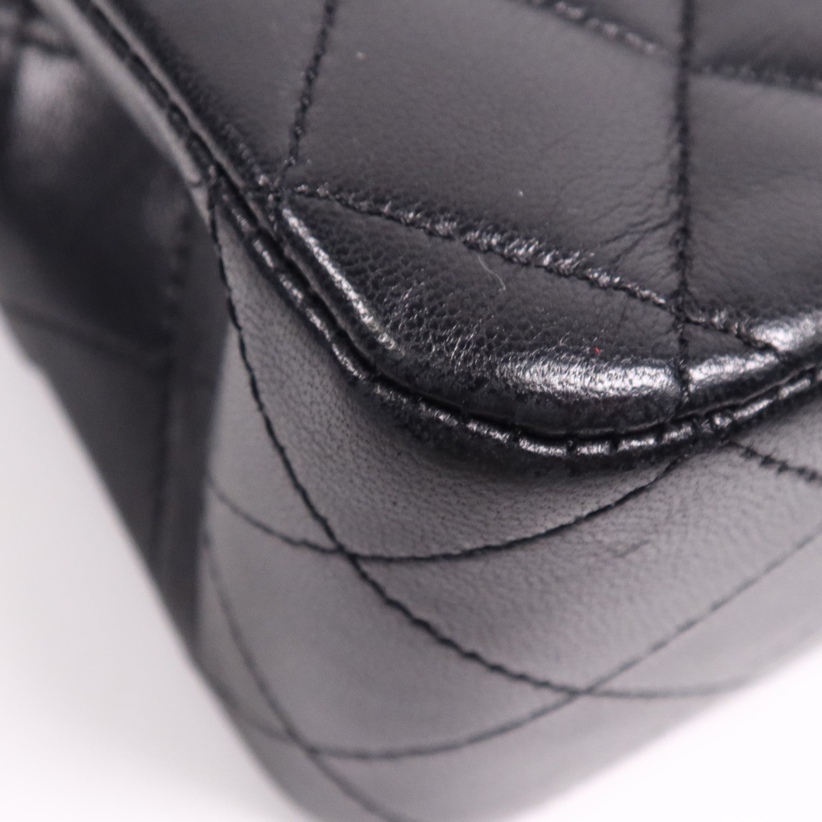 CHANEL 羊皮皮革Classic 25銀扣鏈帶肩背袋