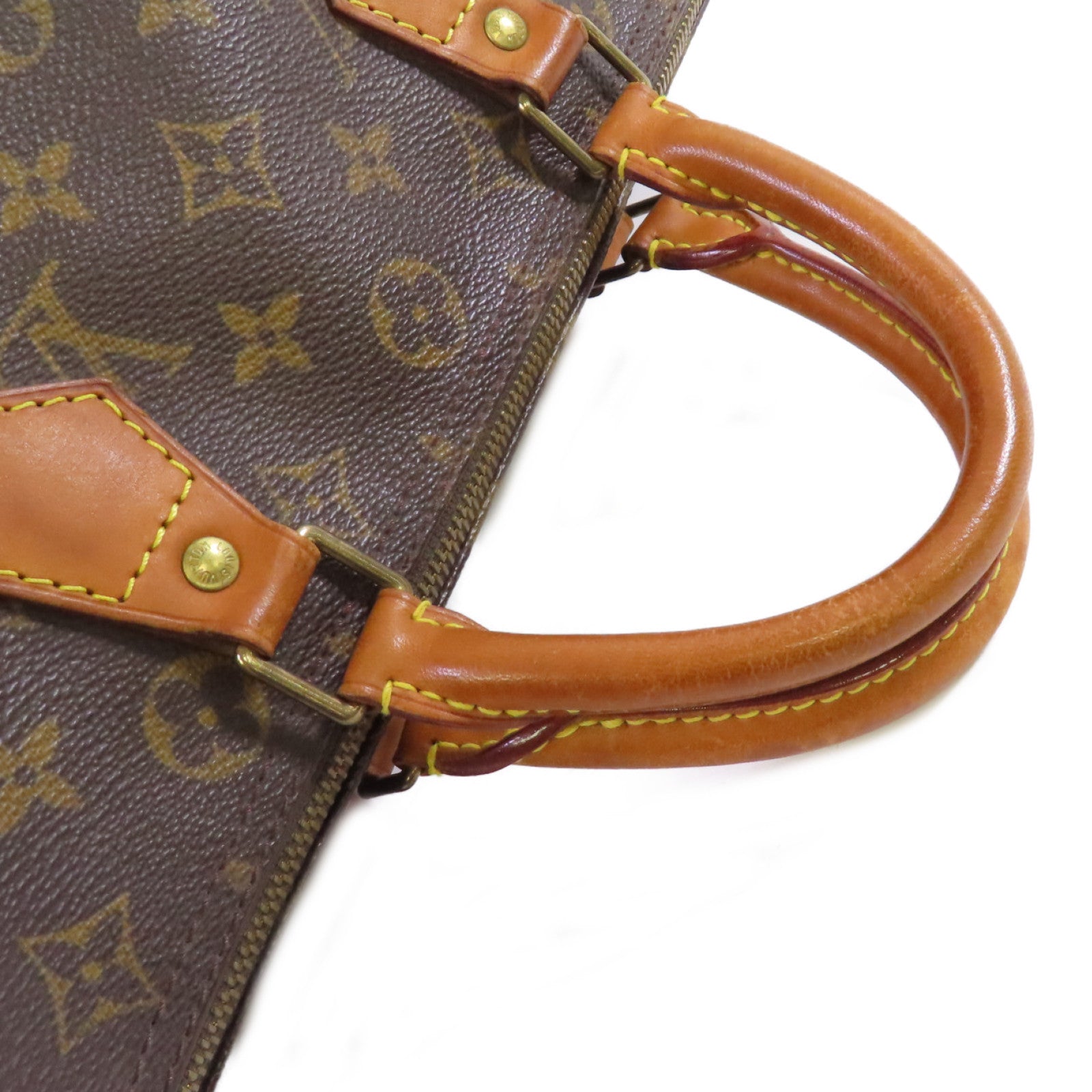 LOUIS VUITTON Monogram Speedy 30 Hand Bag金扣手挽袋啡色