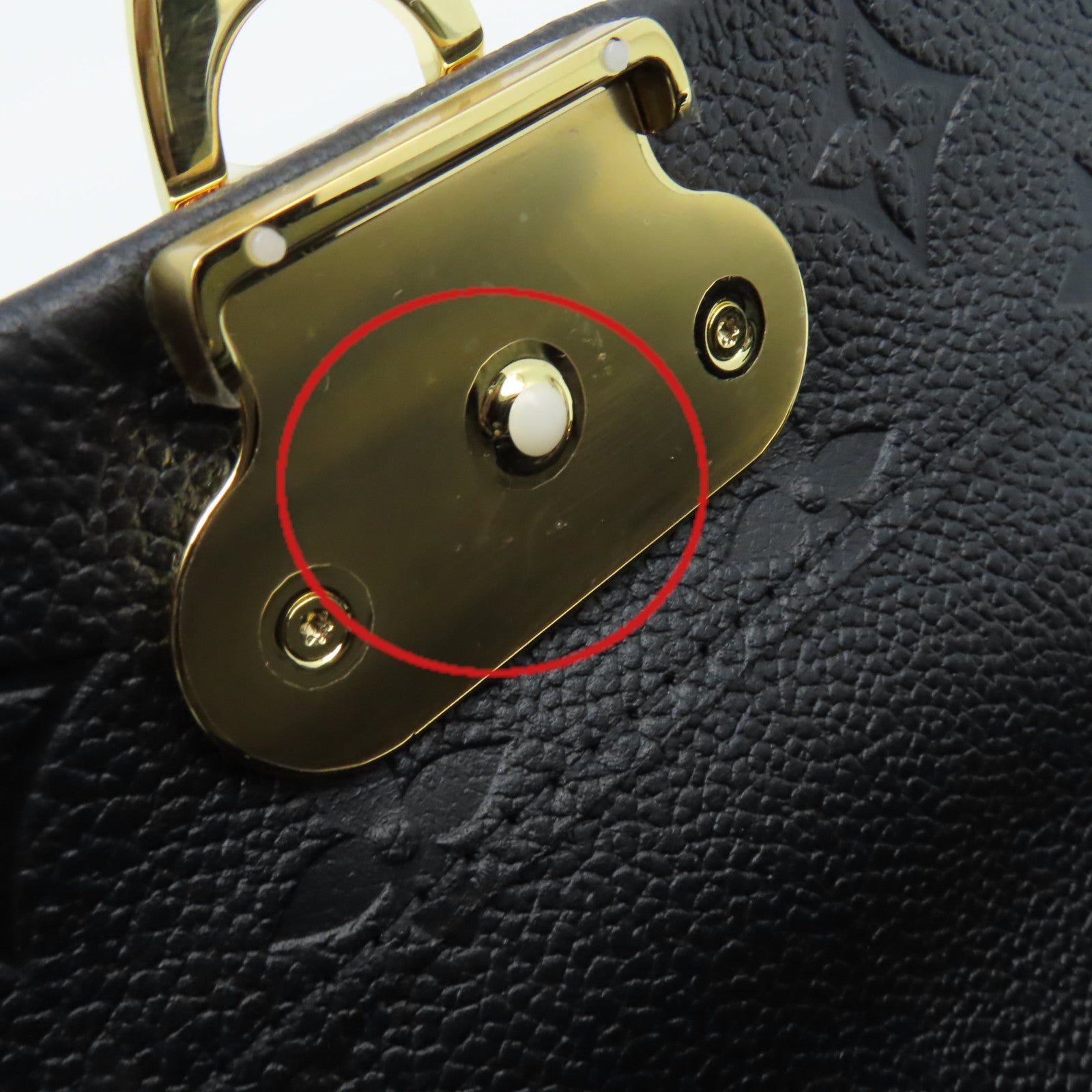 LOUIS VUITTON Monogram Empreinte Vavin PM金扣鏈帶肩背袋黑色