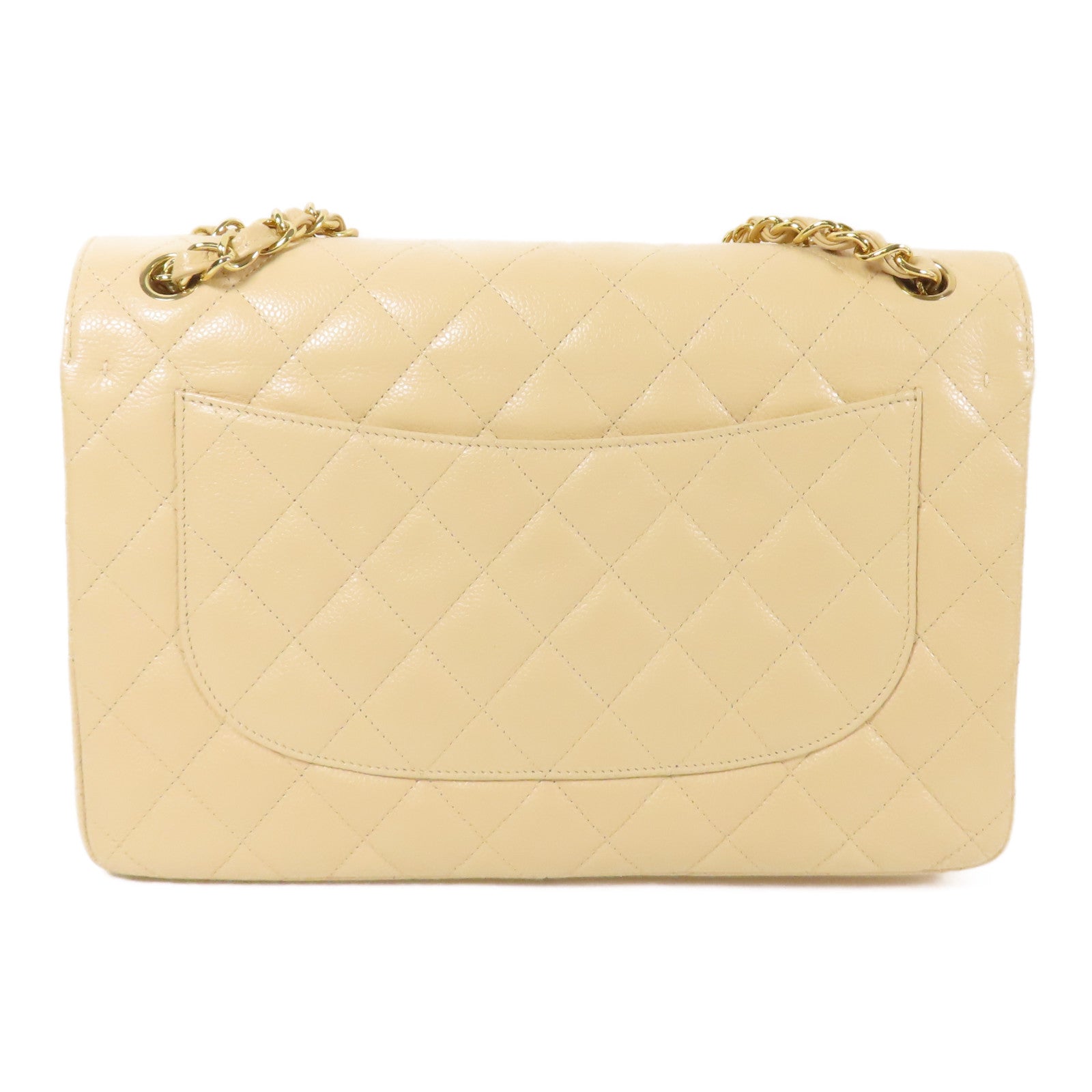 CHANEL 牛皮皮革Large Classic金扣鏈帶肩背袋