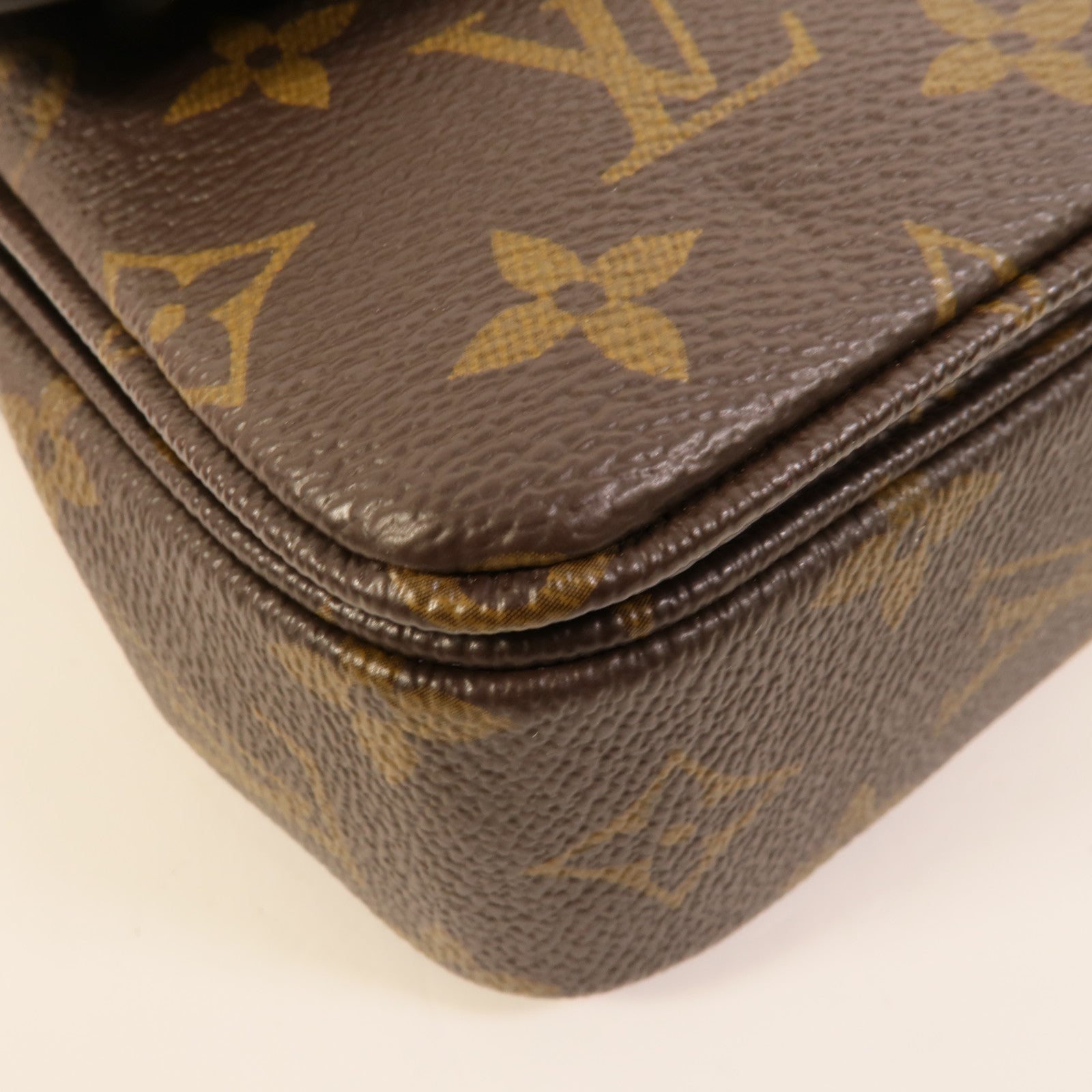 LOUIS VUITTON Monogram Marceau金扣肩背袋棕色