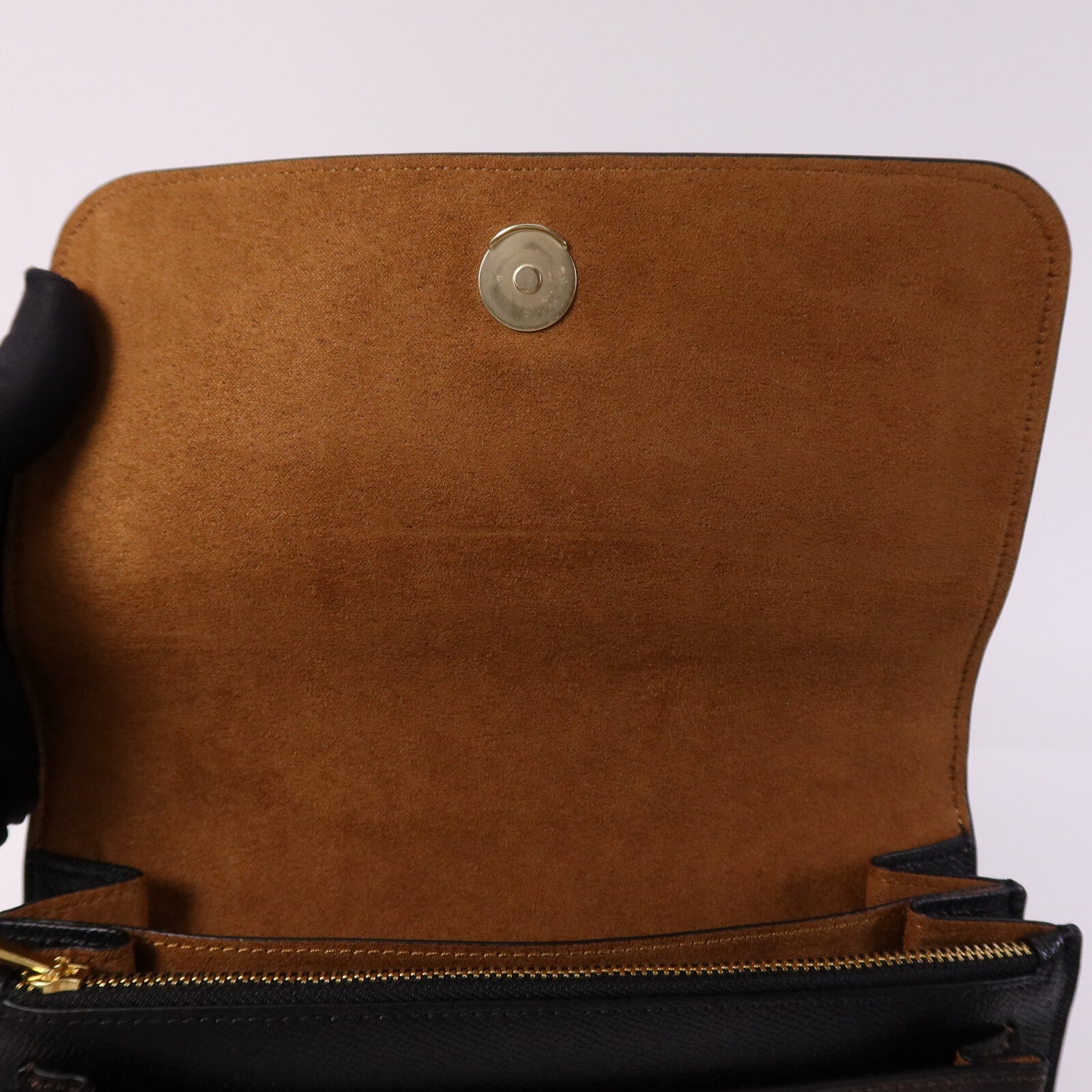 COACH 牛皮皮革Chain Shoulder Bag金扣鏈帶肩背袋