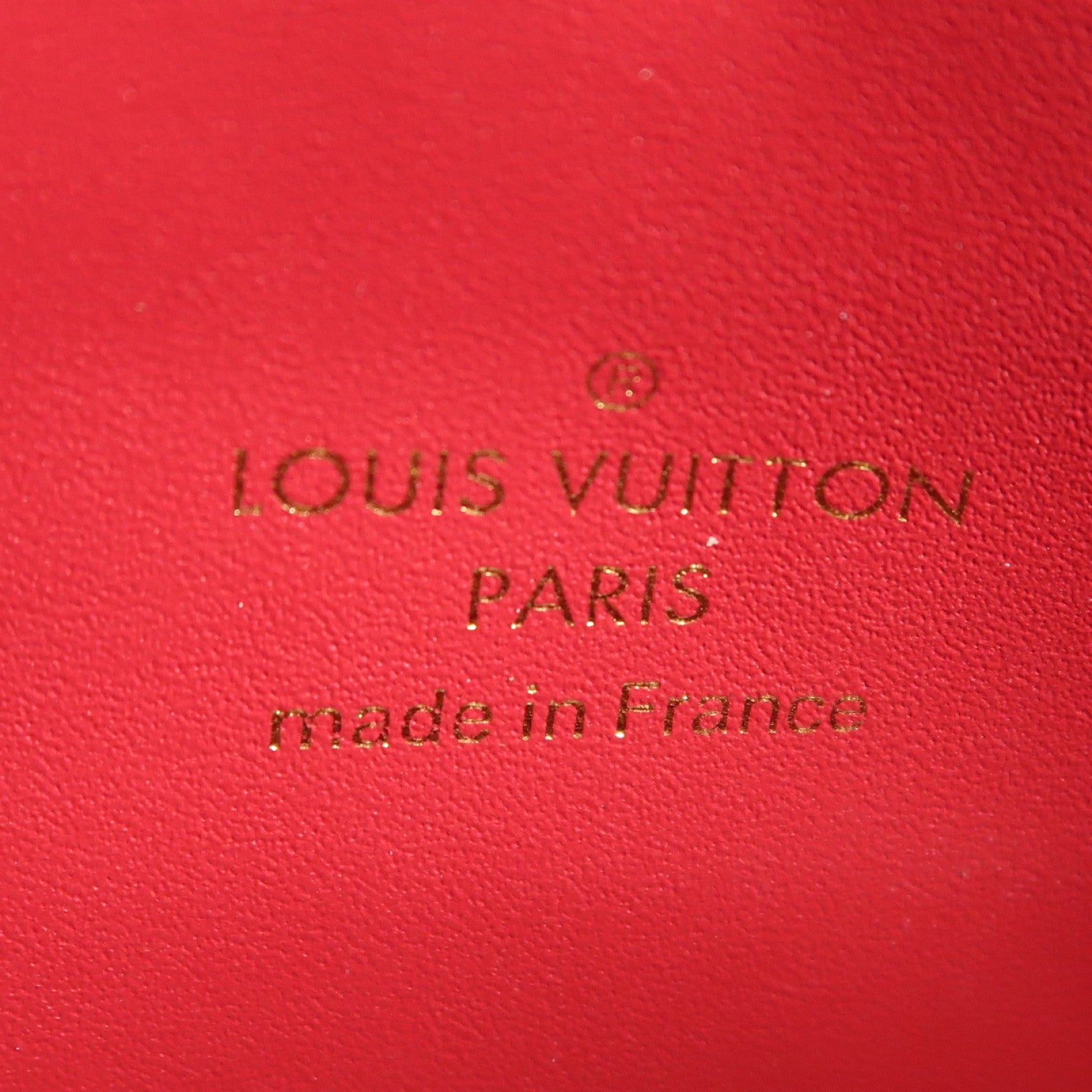 LOUIS VUITTON【激減優惠】 Monogram Portefeuille Flor金扣鏈帶肩背袋棕色/紅色