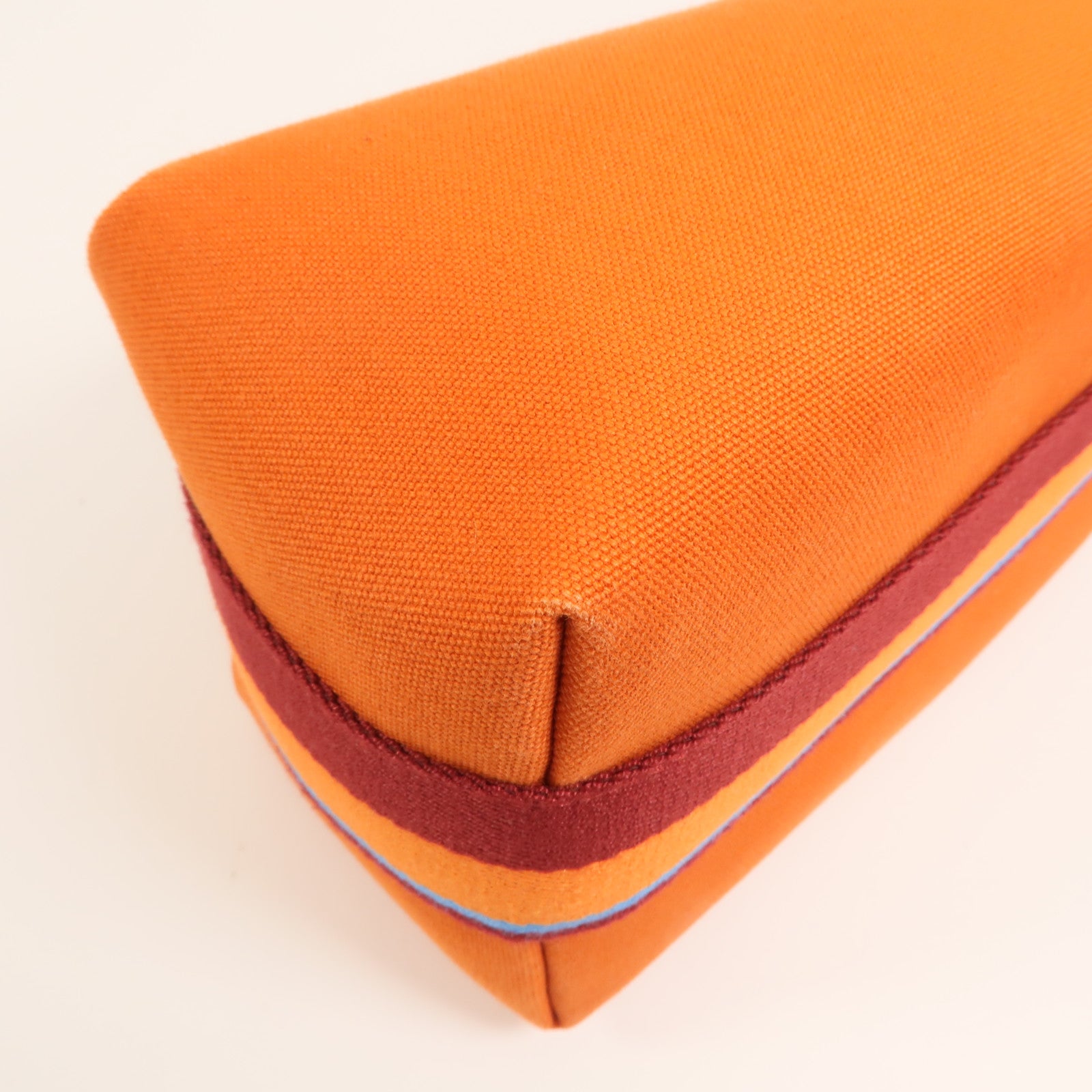 HERMES 帆布Bride A Brac PM銀扣手挽袋