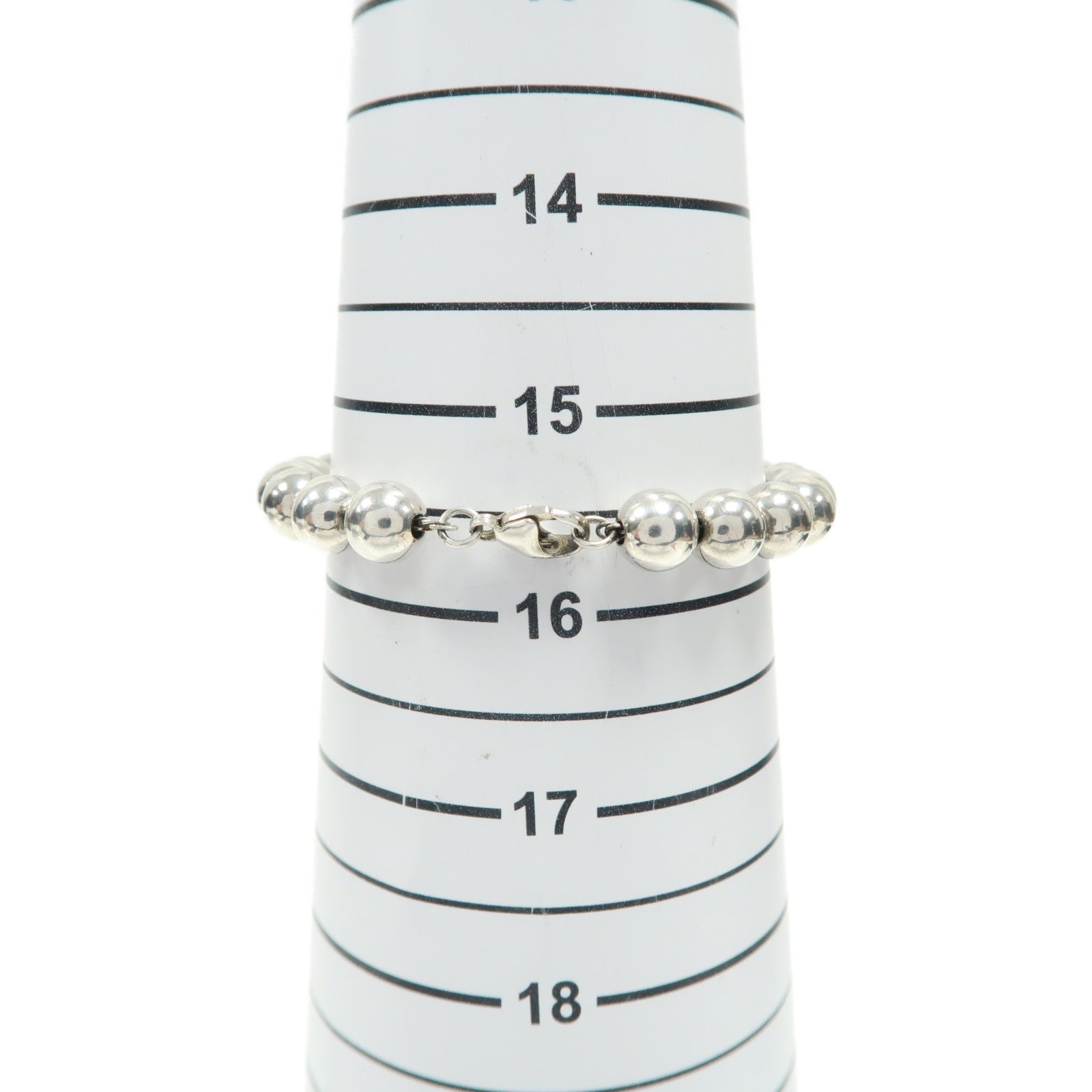 TIFFANY＆CO 925純銀Return To Tiffany Heart Tag Bead Bracelet手鏈