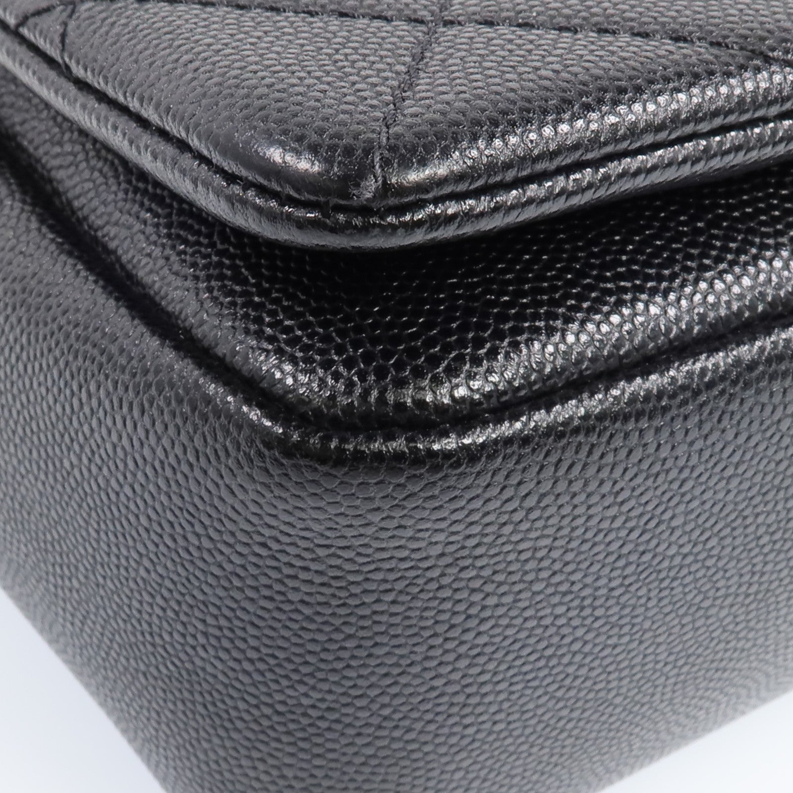 CHANEL 牛皮皮革2 Way Shoulder金扣手挽肩背兩用袋