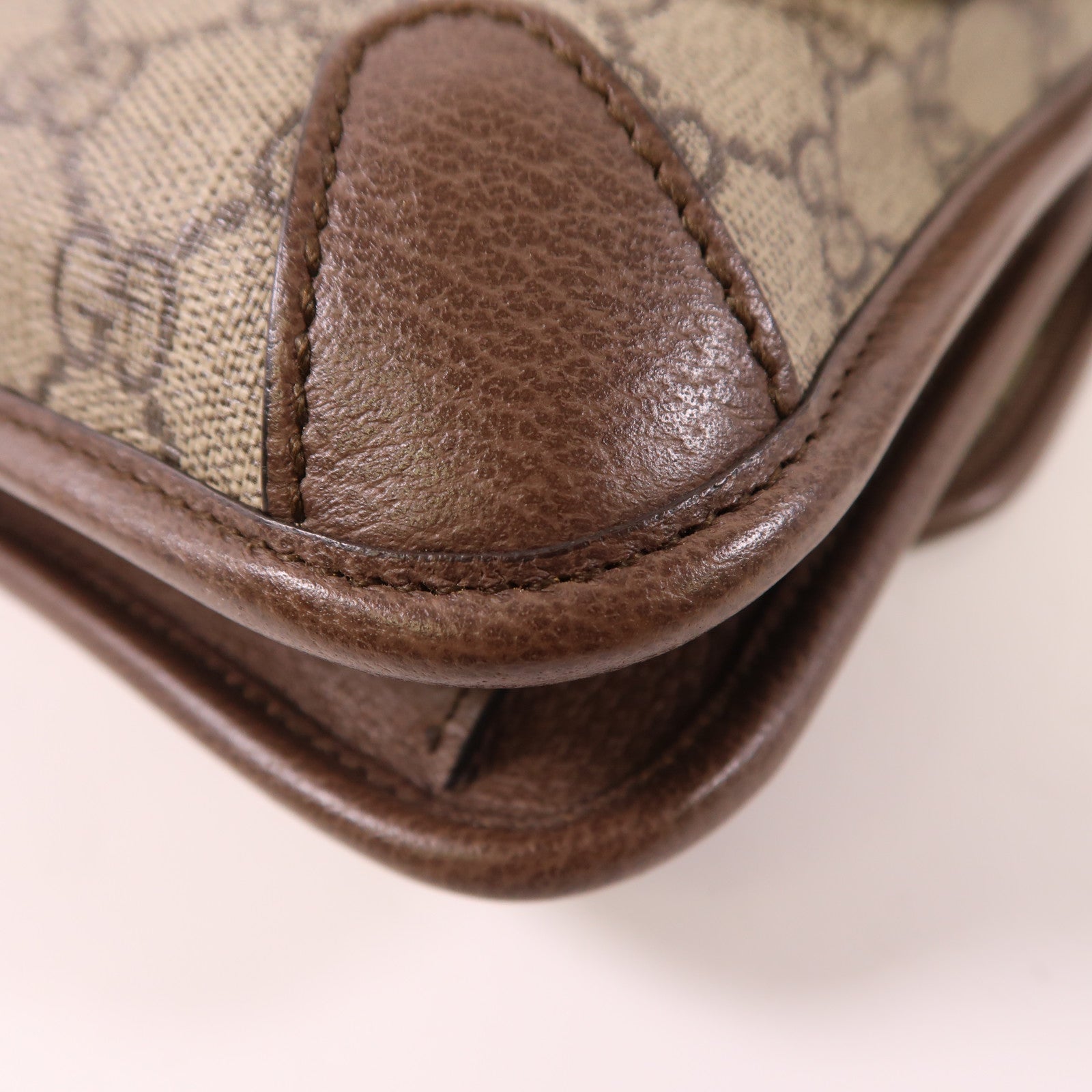 GUCCI GG GHW Neo Vintage Small Shoulder Bag 501050 Coated Canvas Brown