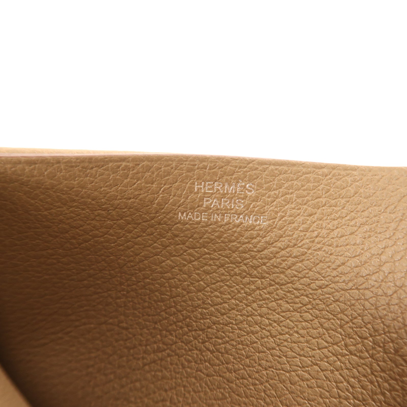 HERMES Evercolor皮革H Sellier卡片套Etoupe