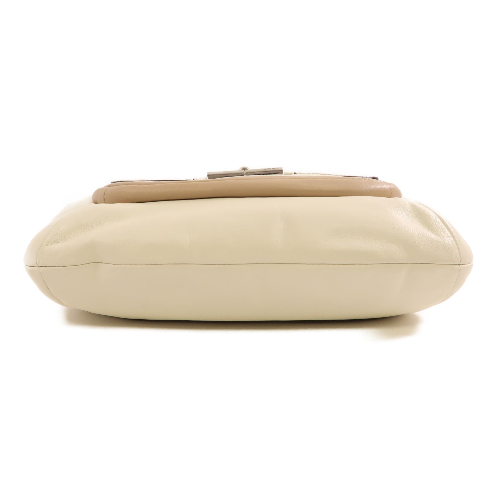 COACH 牛皮皮革Shoulder Bag銀扣肩背袋
