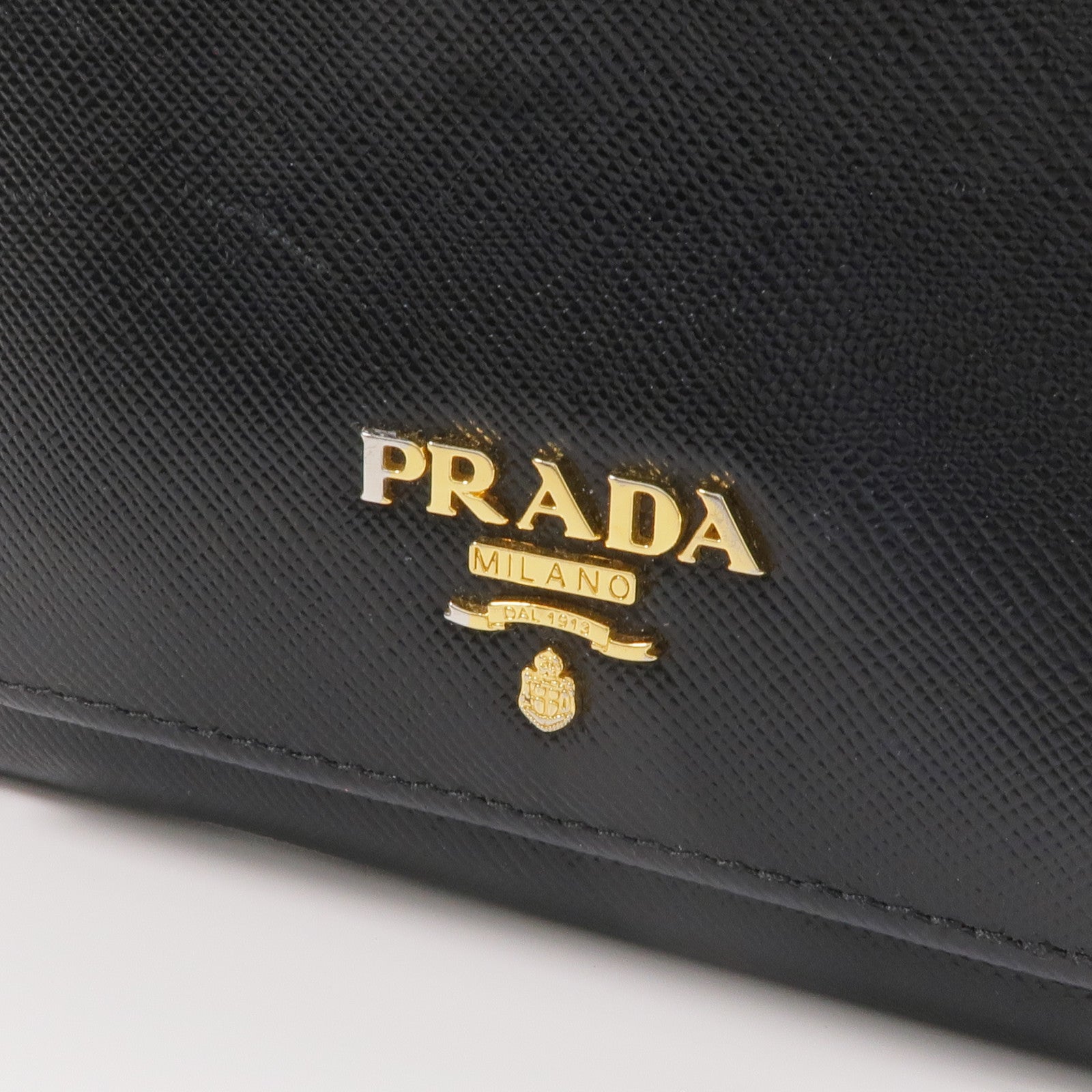 PRADA 牛皮皮革Wallet金扣錢包