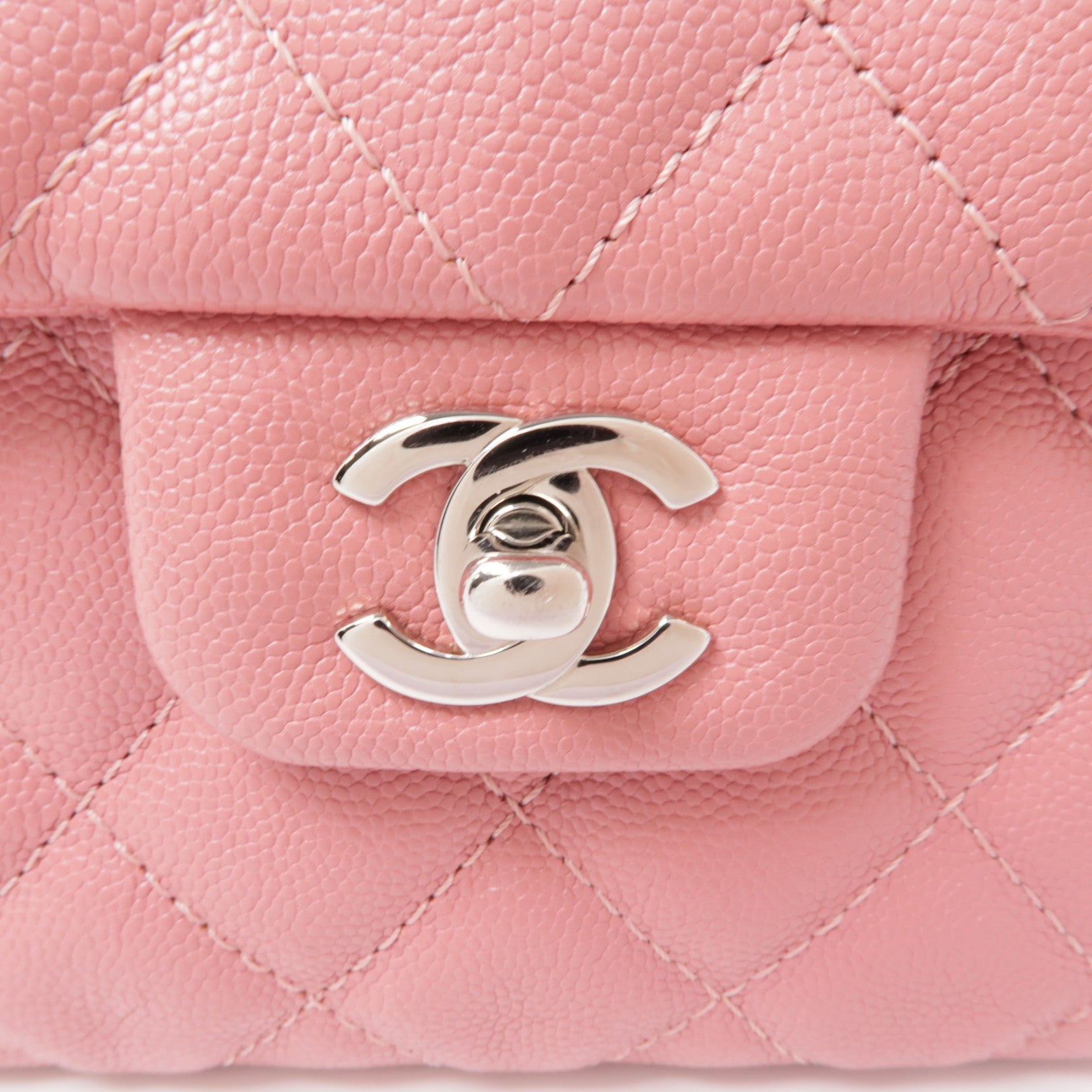 CHANEL 牛皮皮革Chain Shoulder銀扣鏈帶肩背袋