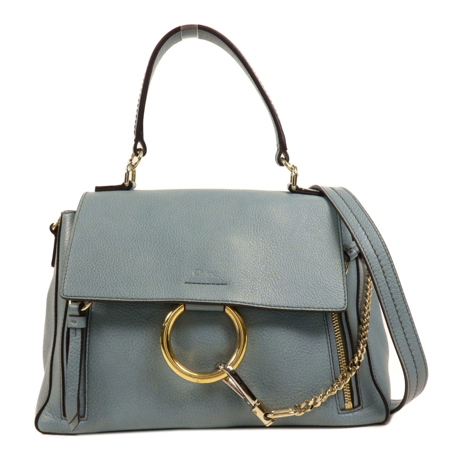 Chloe 牛皮皮革Shoulder Bag金扣手挽肩背兩用袋