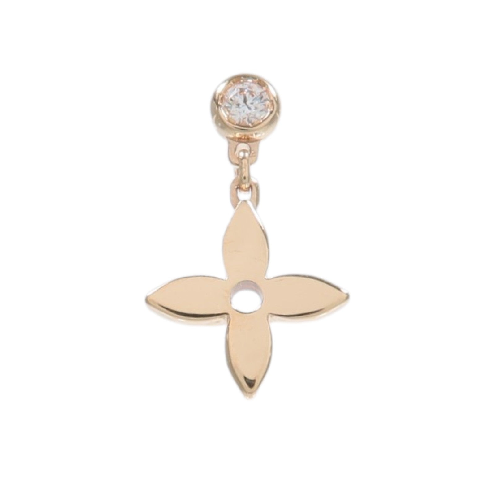 LOUIS VUITTON 18K玫瑰金Idylle Blossom Ear Stud鑽石耳環