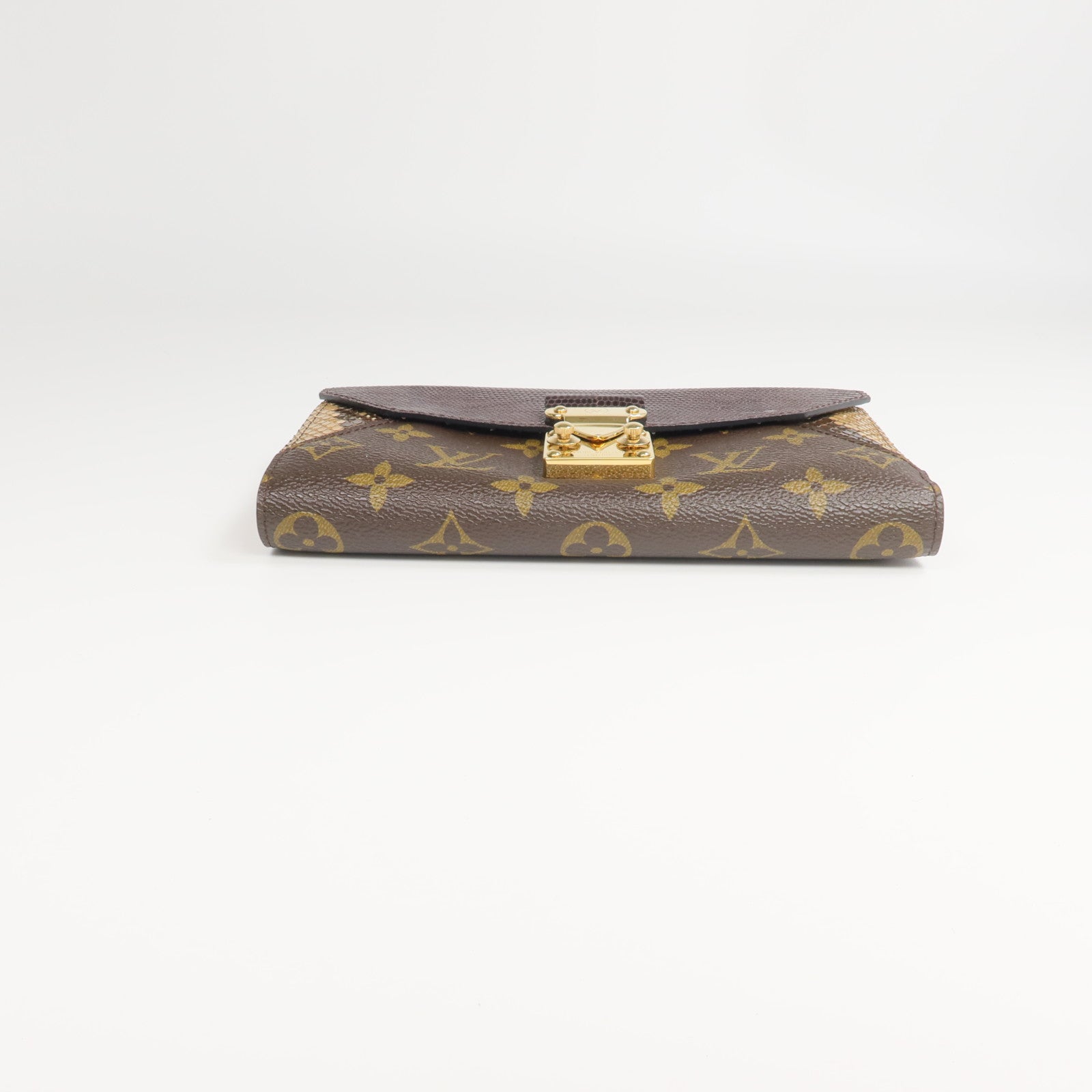 LOUIS VUITTON Monogram/蜥蝪/蛇皮皮革Portefeuille Pallas Exotic長錢包