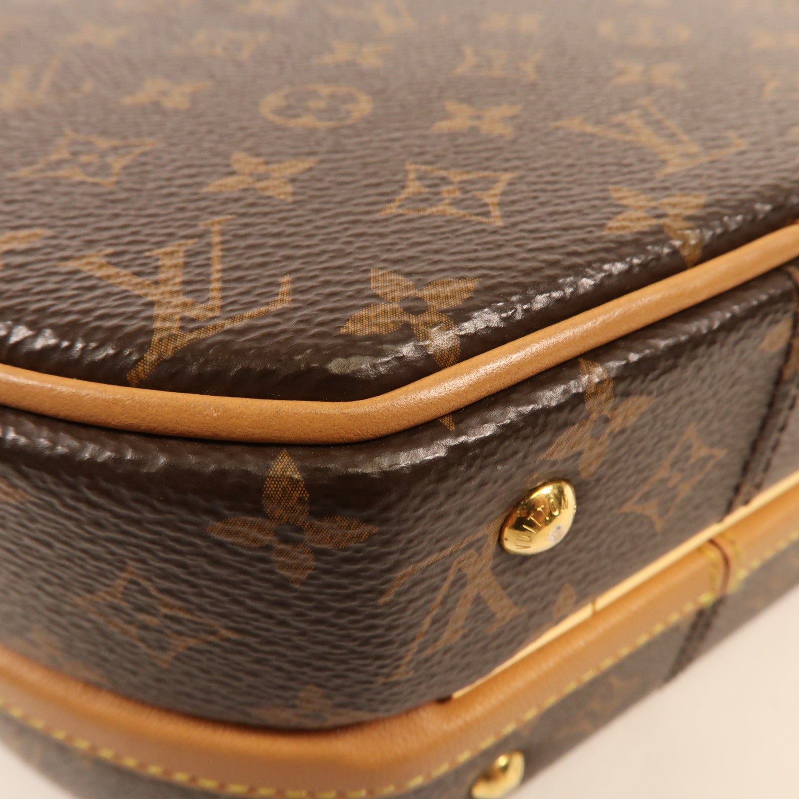 LOUIS VUITTON Monogram Petite Boite Chapeau金扣手挽肩背兩用袋