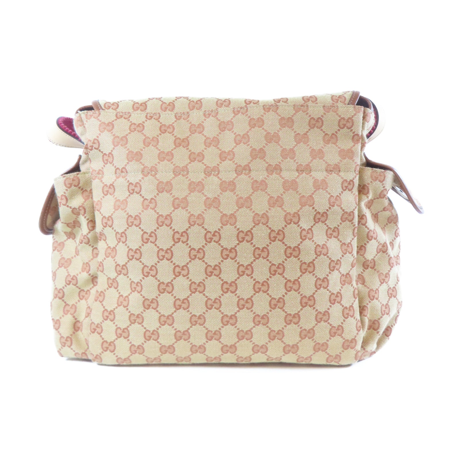 GUCCI 帆布Shoulder Bag銀扣肩背袋啡色