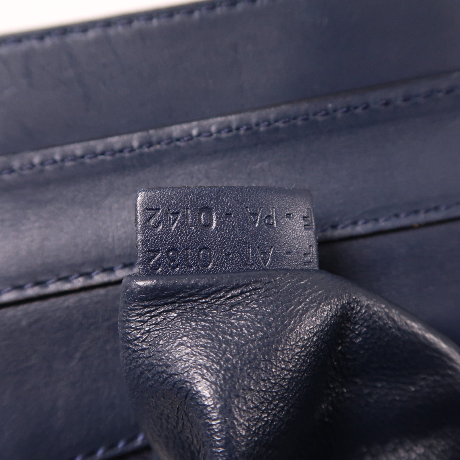 CELINE 牛皮皮革Micro Luggage金扣手挽袋藍色/綠色/灰色