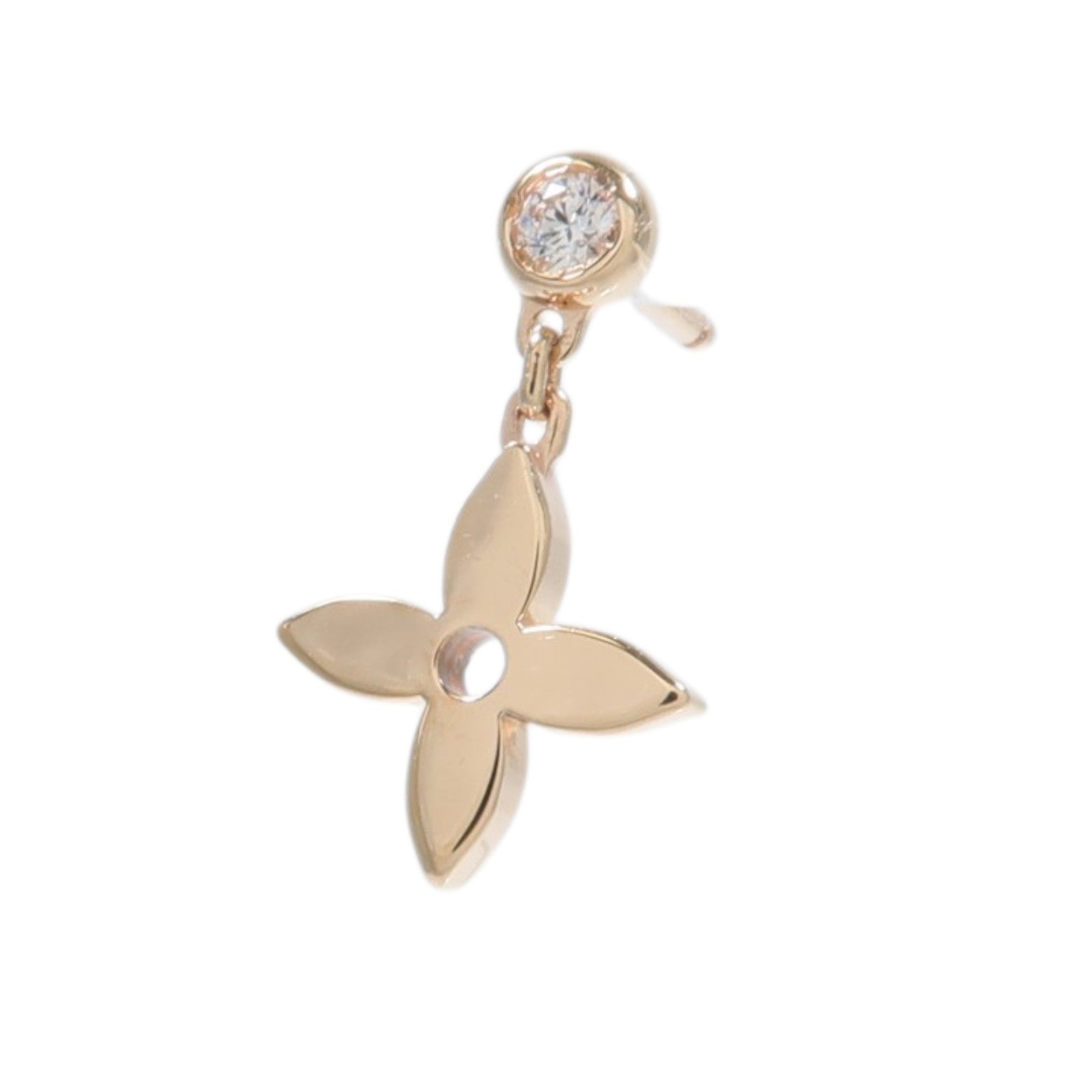 LOUIS VUITTON 18K玫瑰金Idylle Blossom Ear Stud鑽石耳環