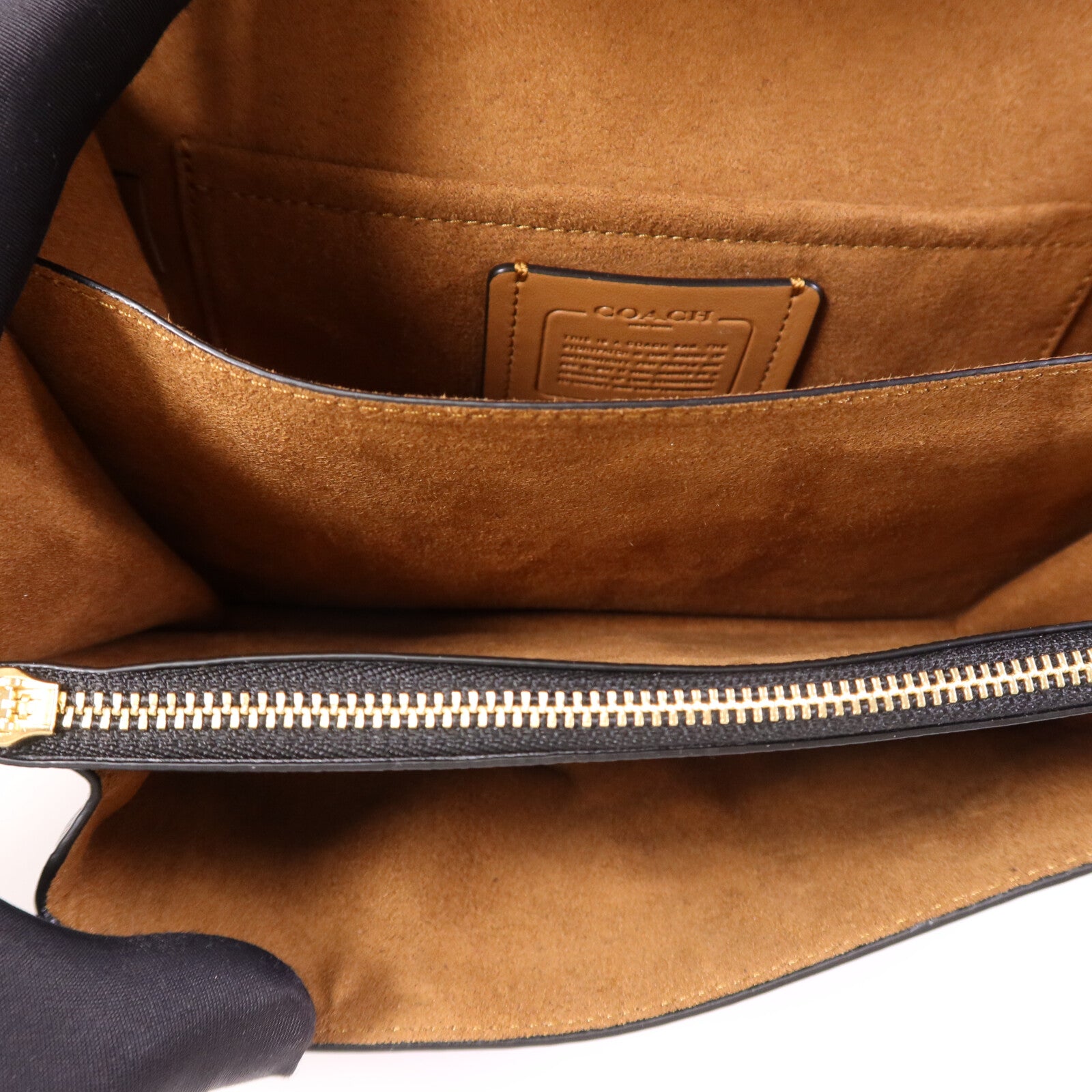 COACH 牛皮皮革Chain Shoulder Bag金扣鏈帶肩背袋