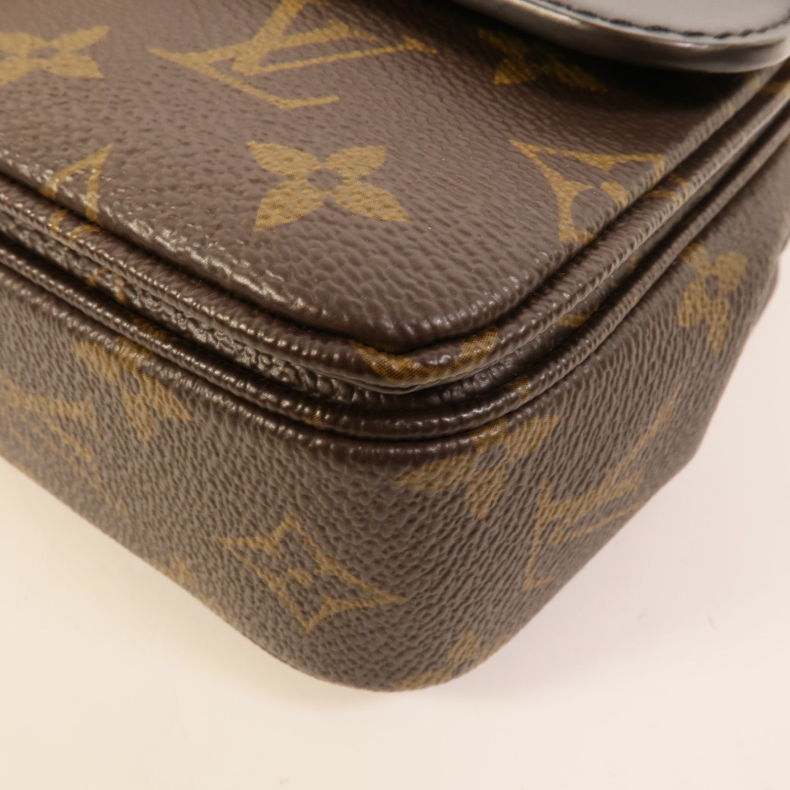 LOUIS VUITTON Monogram Marceau金扣肩背袋棕色